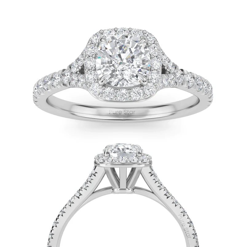 double halo engagement ring