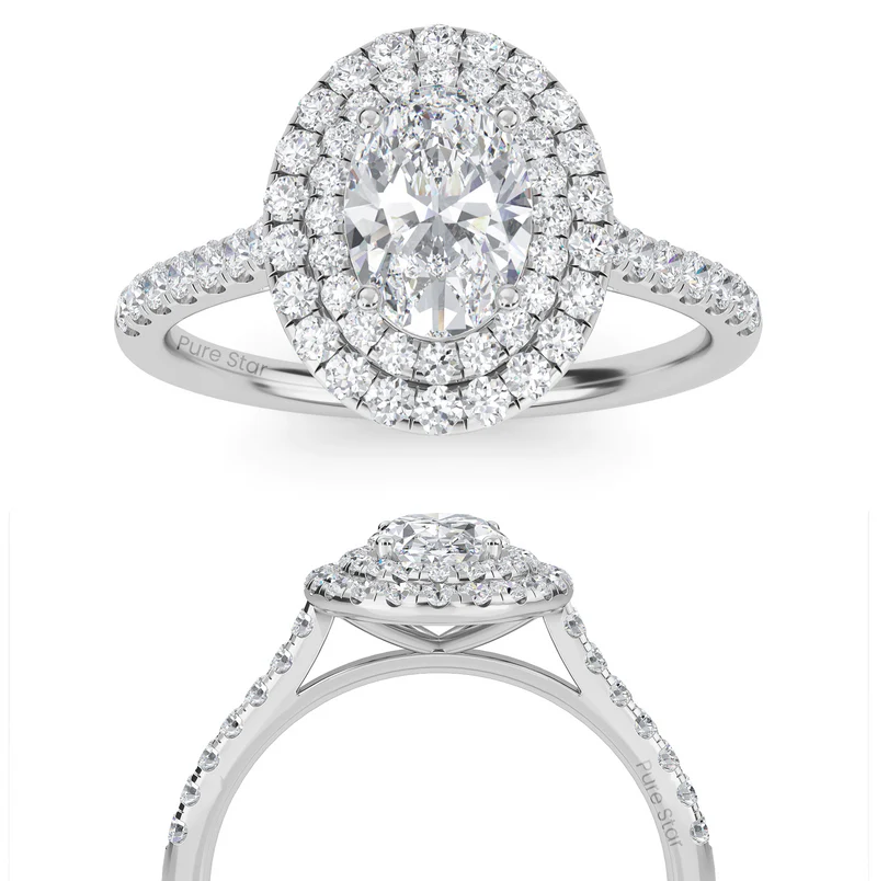 2 carat oval diamond ring