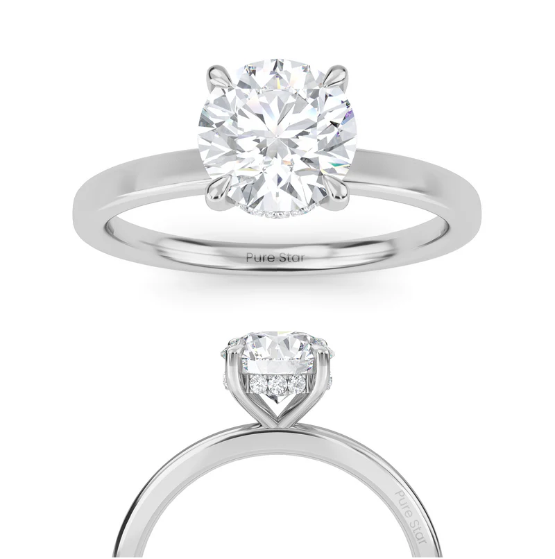 hidden halo engagement ring