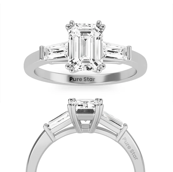 Emerald Halo Ring