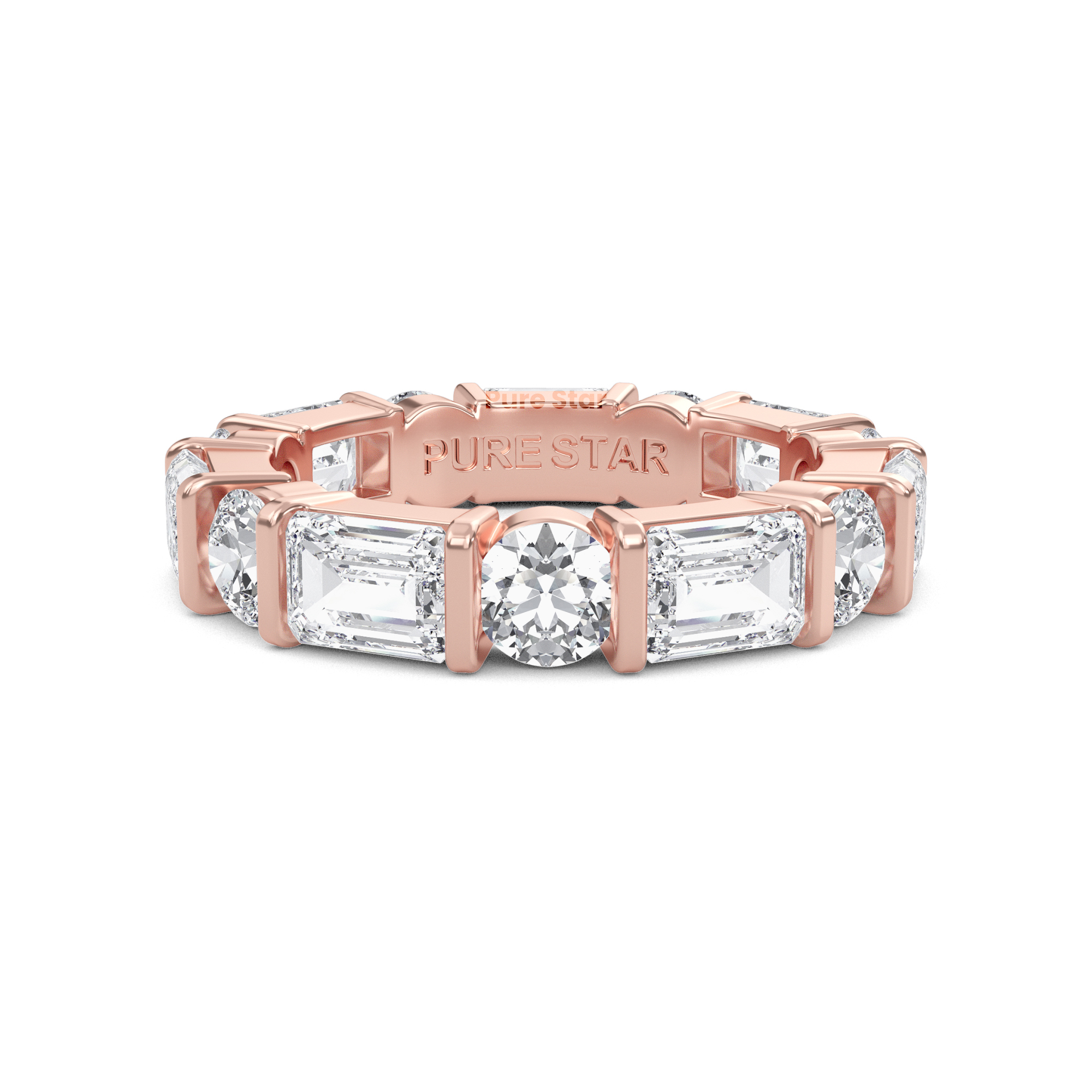 emerald wedding band


