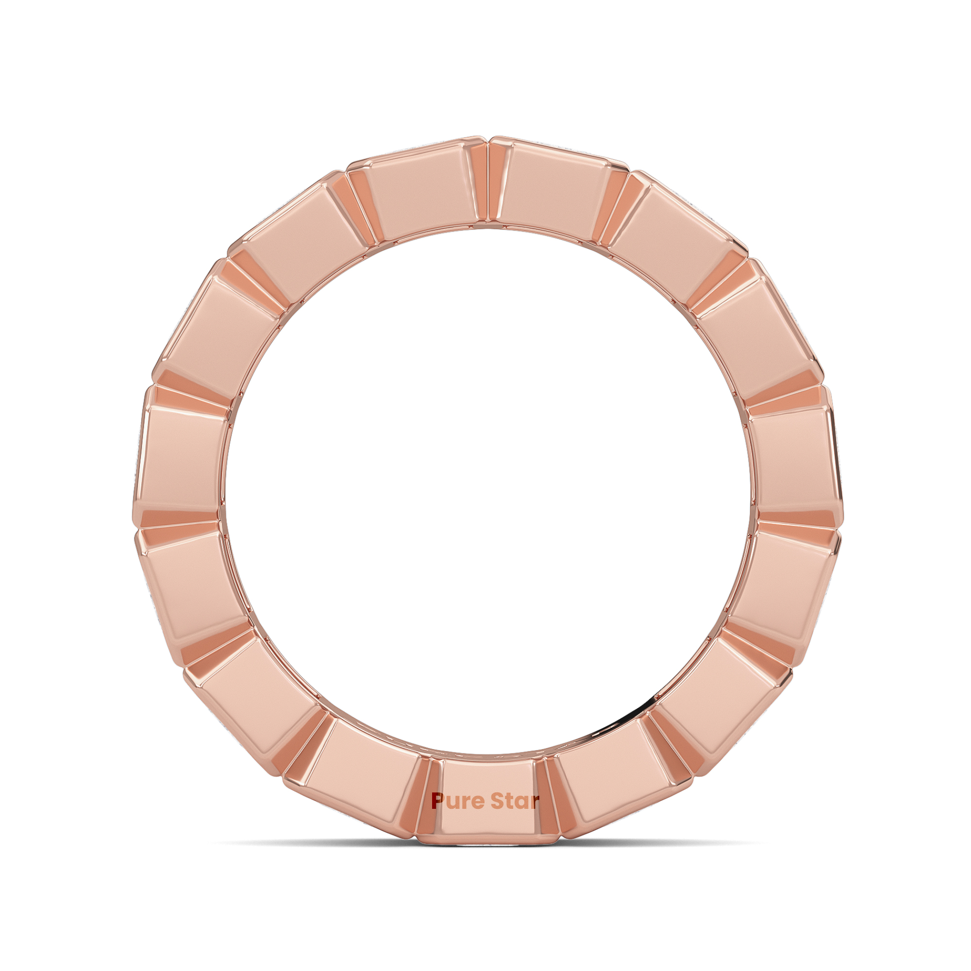 Maisie Emerald Lab Grown Eternity Band 5.0mm*3.55mm 18K Rose Gold-purestarjewelry