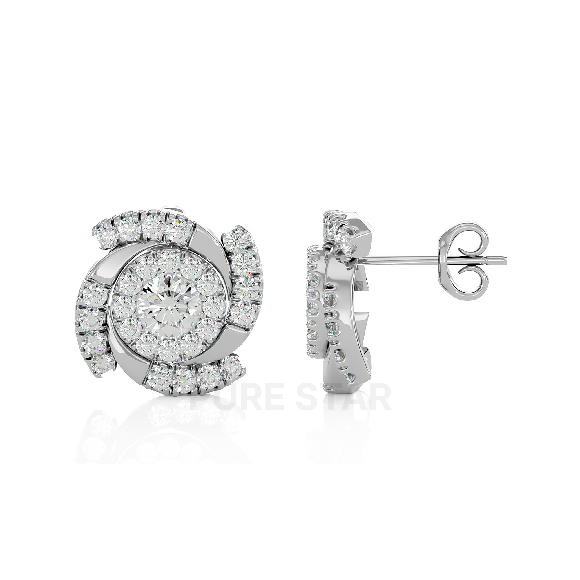 round diamond earrings