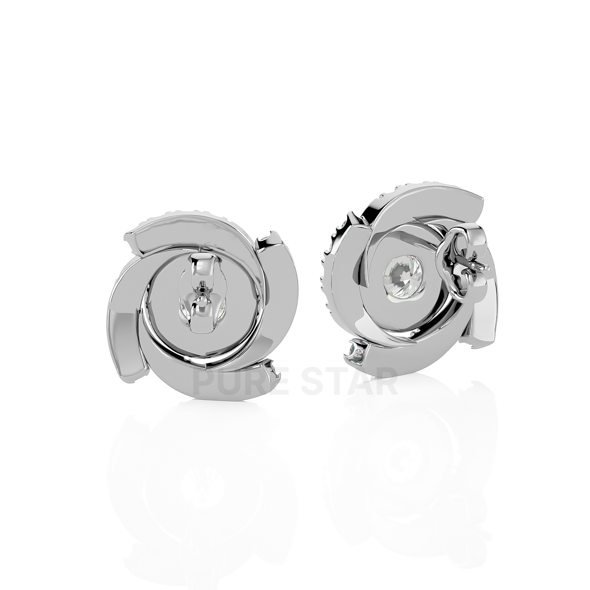 round diamond earrings