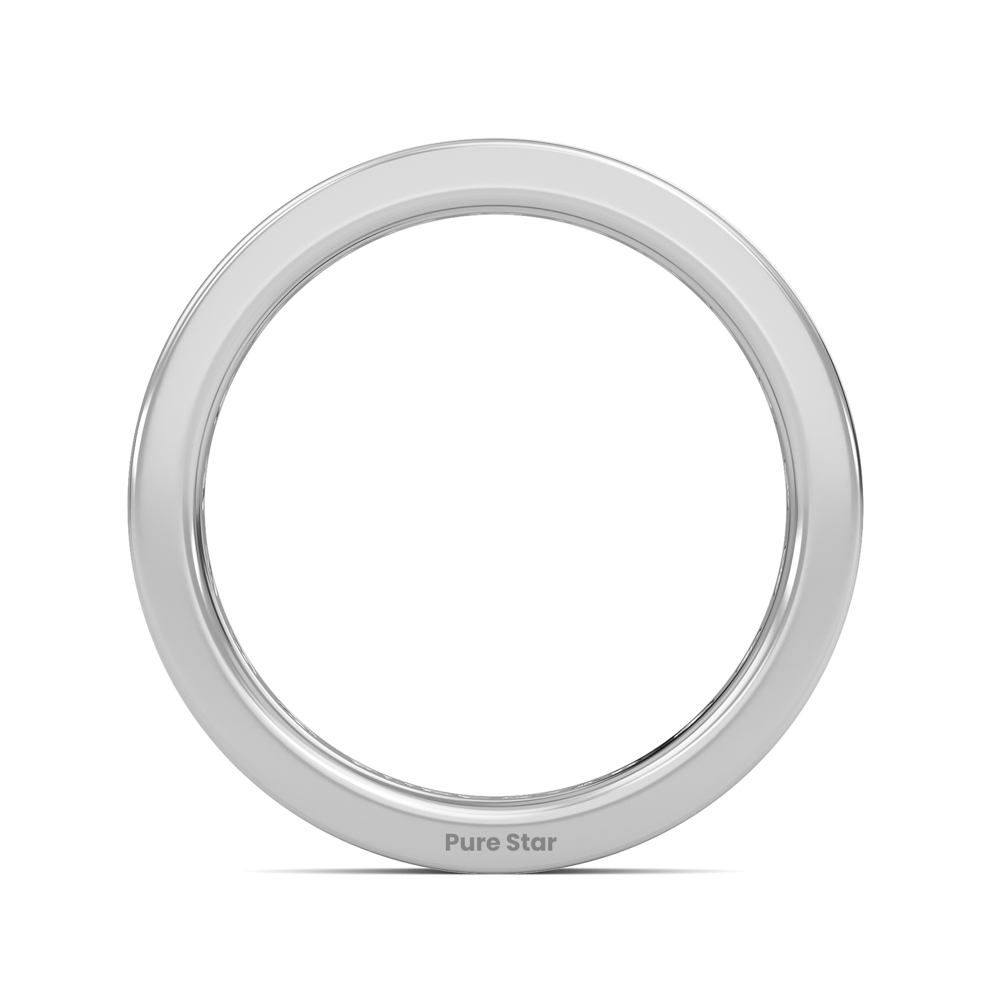 Serenity Round Lab Grown Eternity Band 3mm 18K White Gold-purestarjewelry