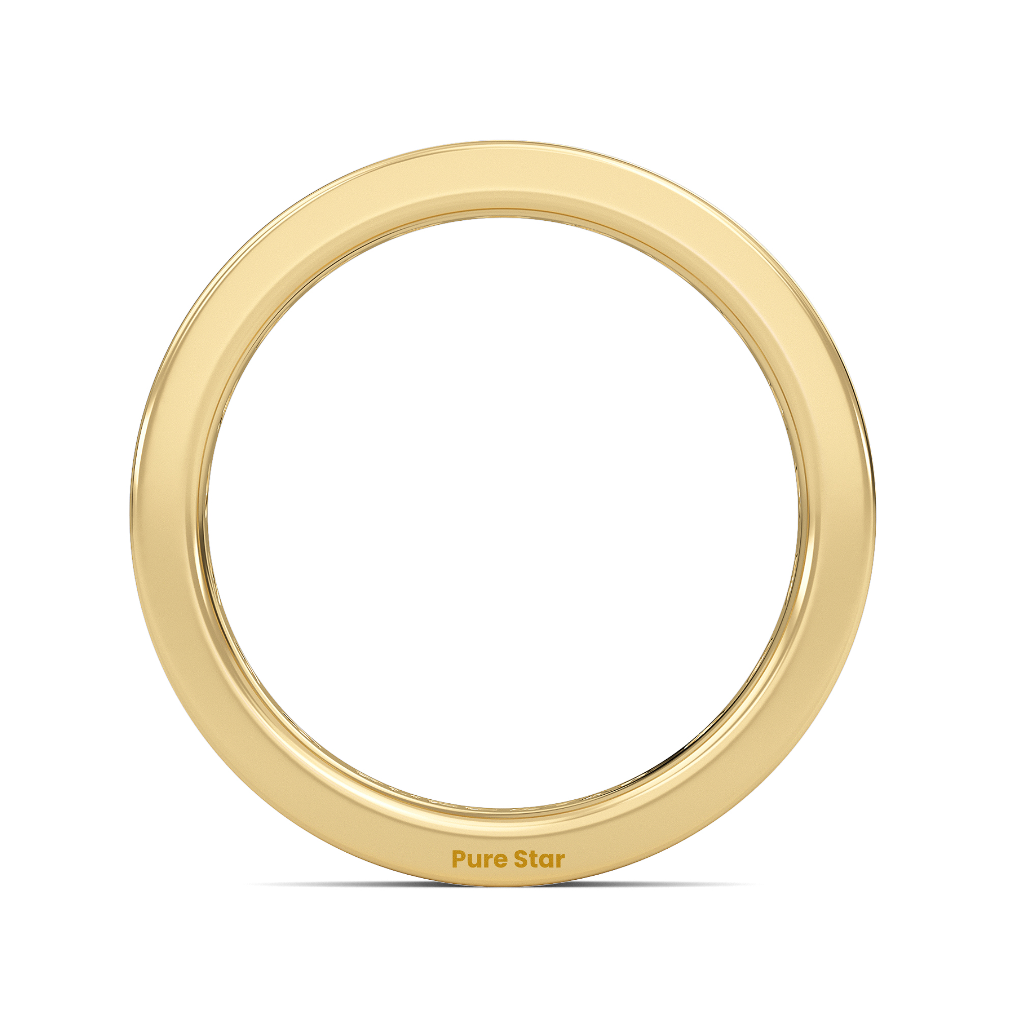 Serenity Round Lab Grown Eternity Band 3mm 10K Yellow Gold-purestarjewelry
