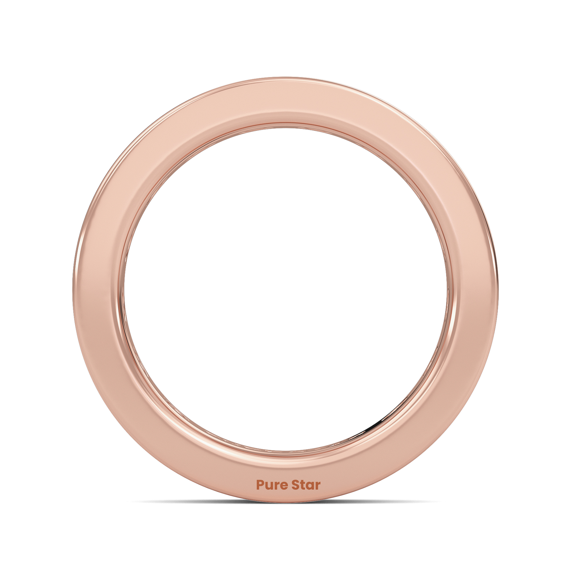 Serenity Round Lab Grown Eternity Band 3.80mm 10K Rose Gold-purestarjewelry