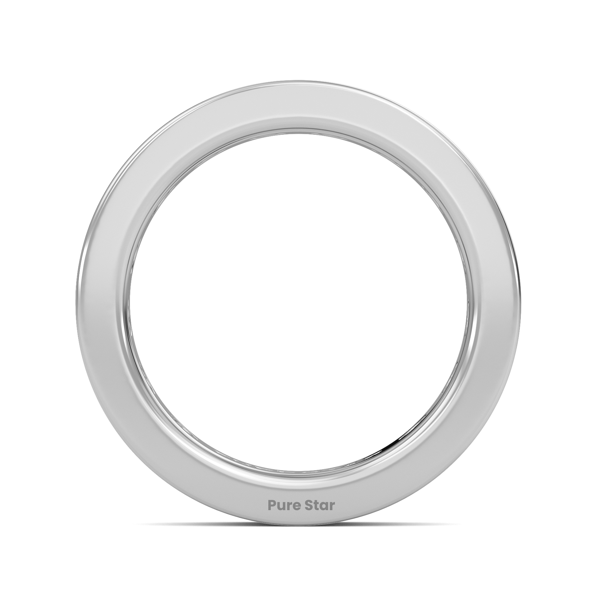 Serenity Round Lab Grown Eternity Band 3.80mm 10K White Gold-purestarjewelry