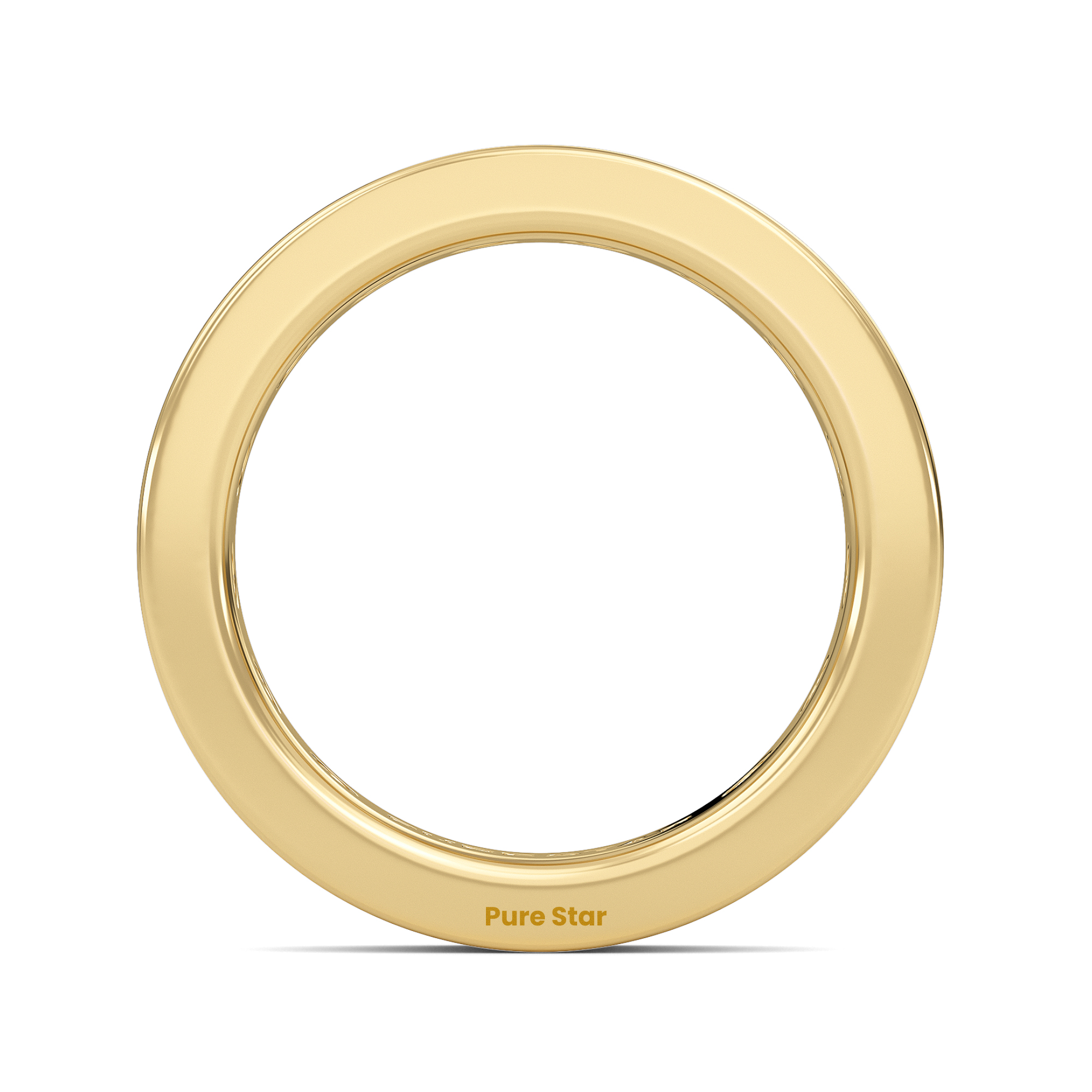 Serenity Round Lab Grown Eternity Band 3.80mm 14K Yellow Gold-purestarjewelry