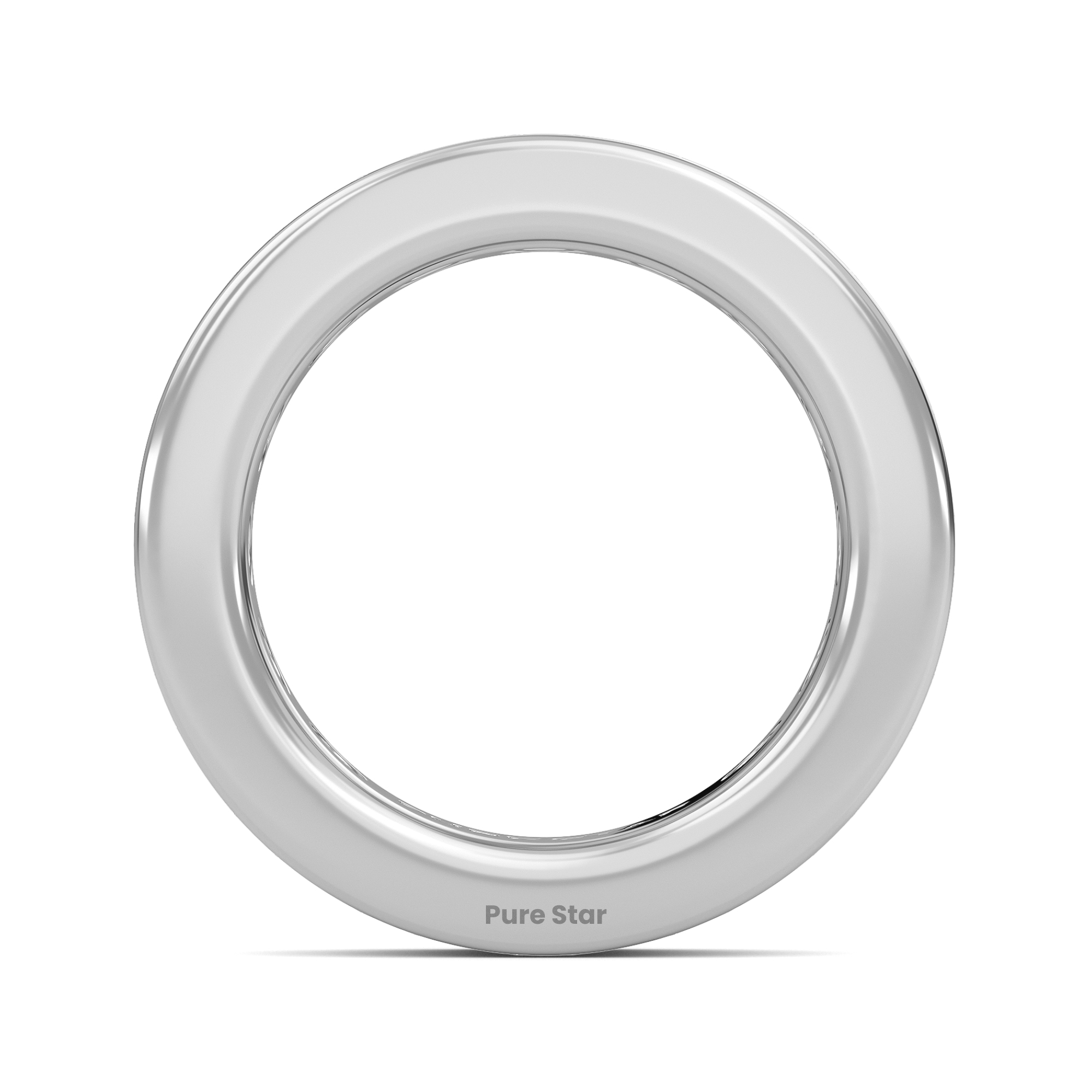 Serenity Round Lab Grown Eternity Band 4.30mm 18K White Gold-purestarjewelry