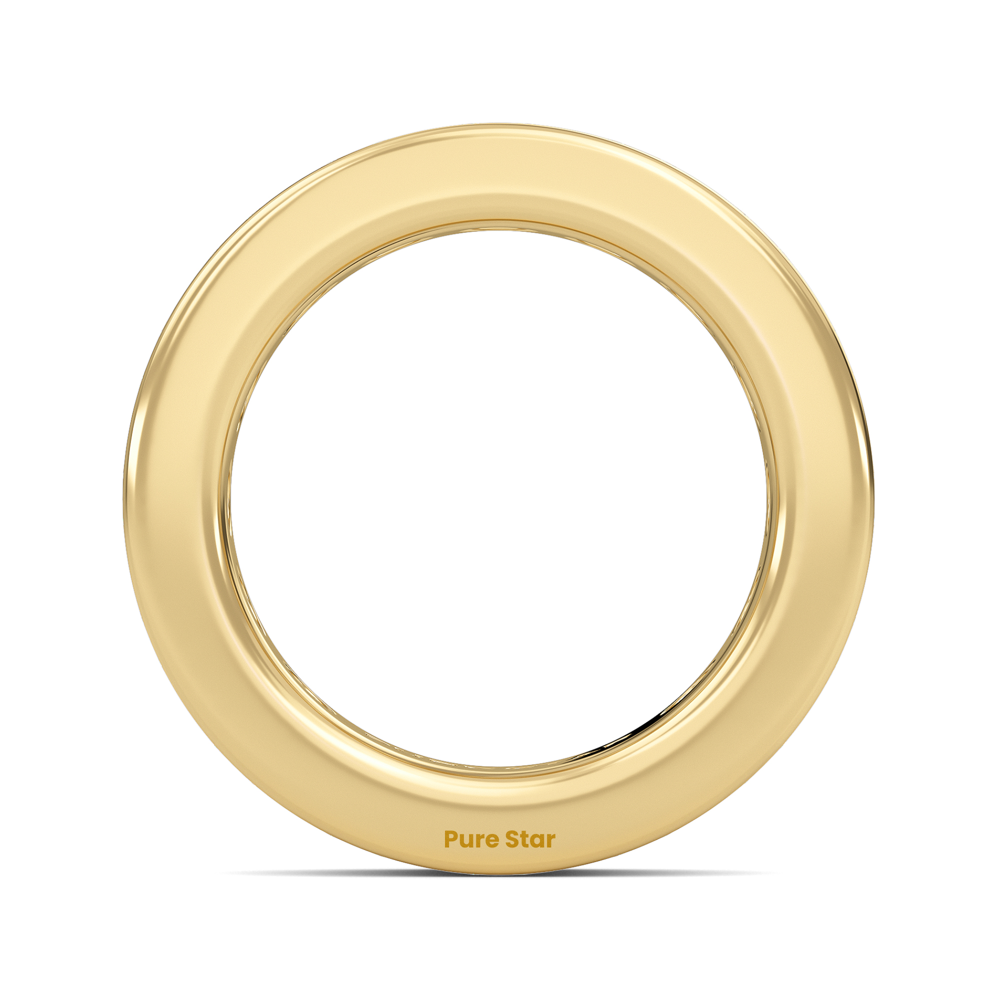 Serenity Round Lab Grown Eternity Band 4.30mm 18K Yellow Gold-purestarjewelry