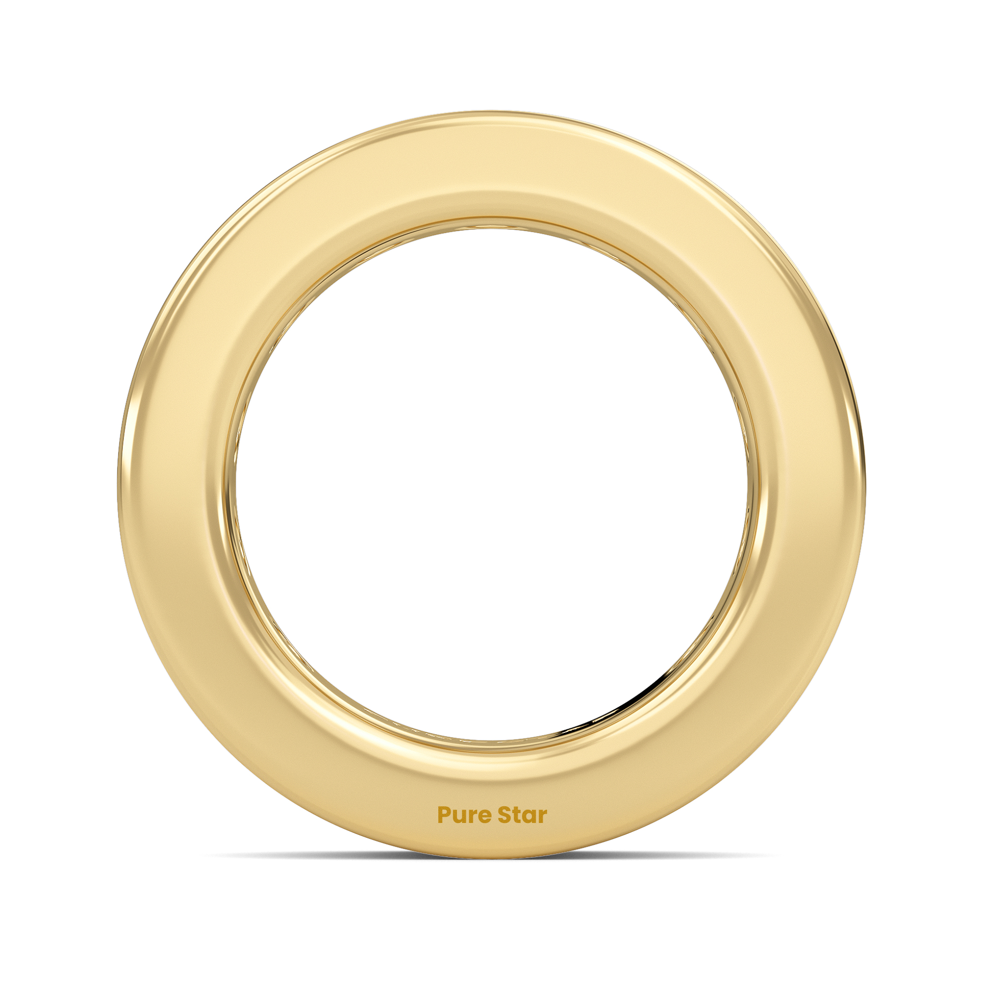 Serenity Round Lab Grown Eternity Band 5mm 18K Yellow Gold-purestarjewelry