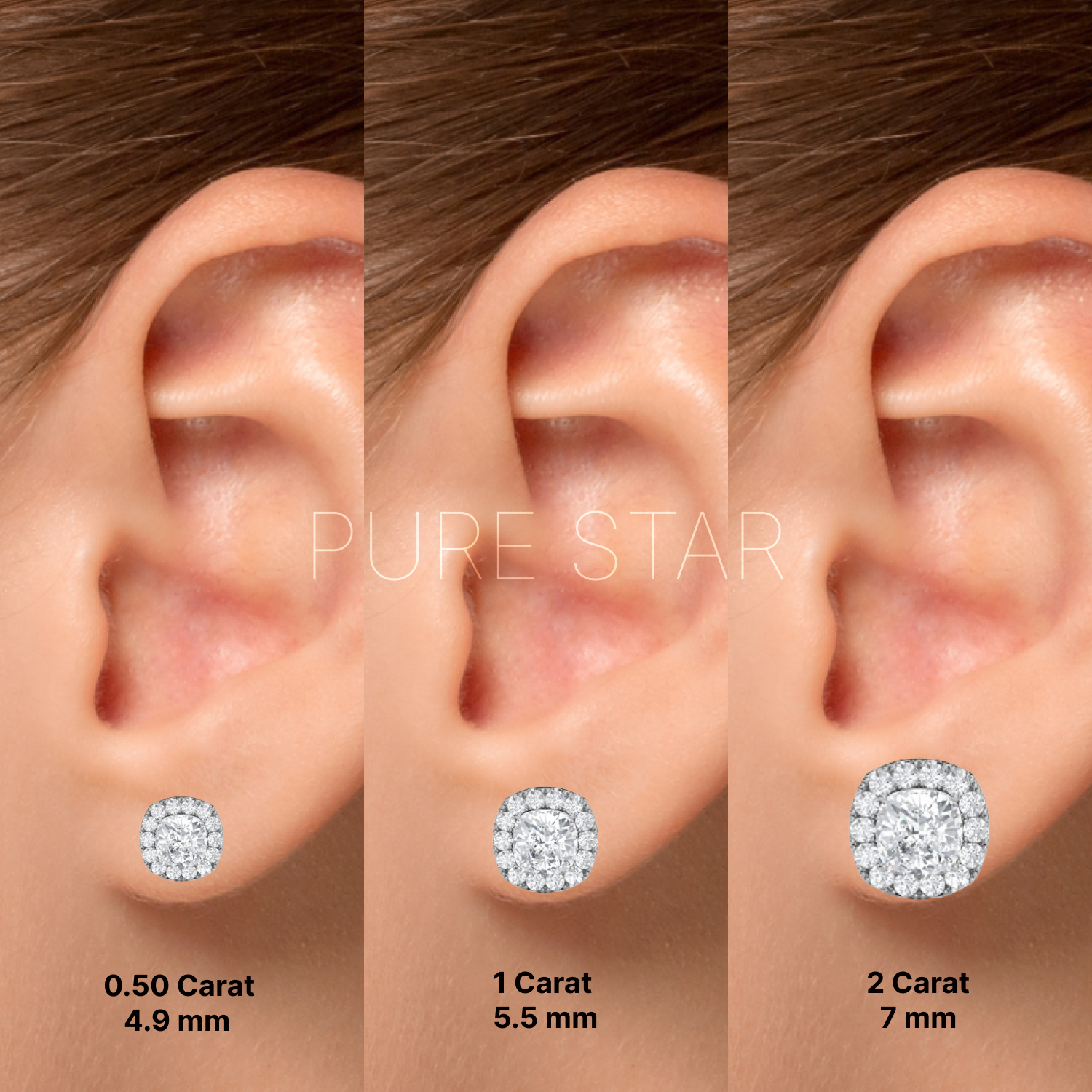 Asher Emerald Lab Grown  Earring 1CT 10K White Gold-purestarjewelry