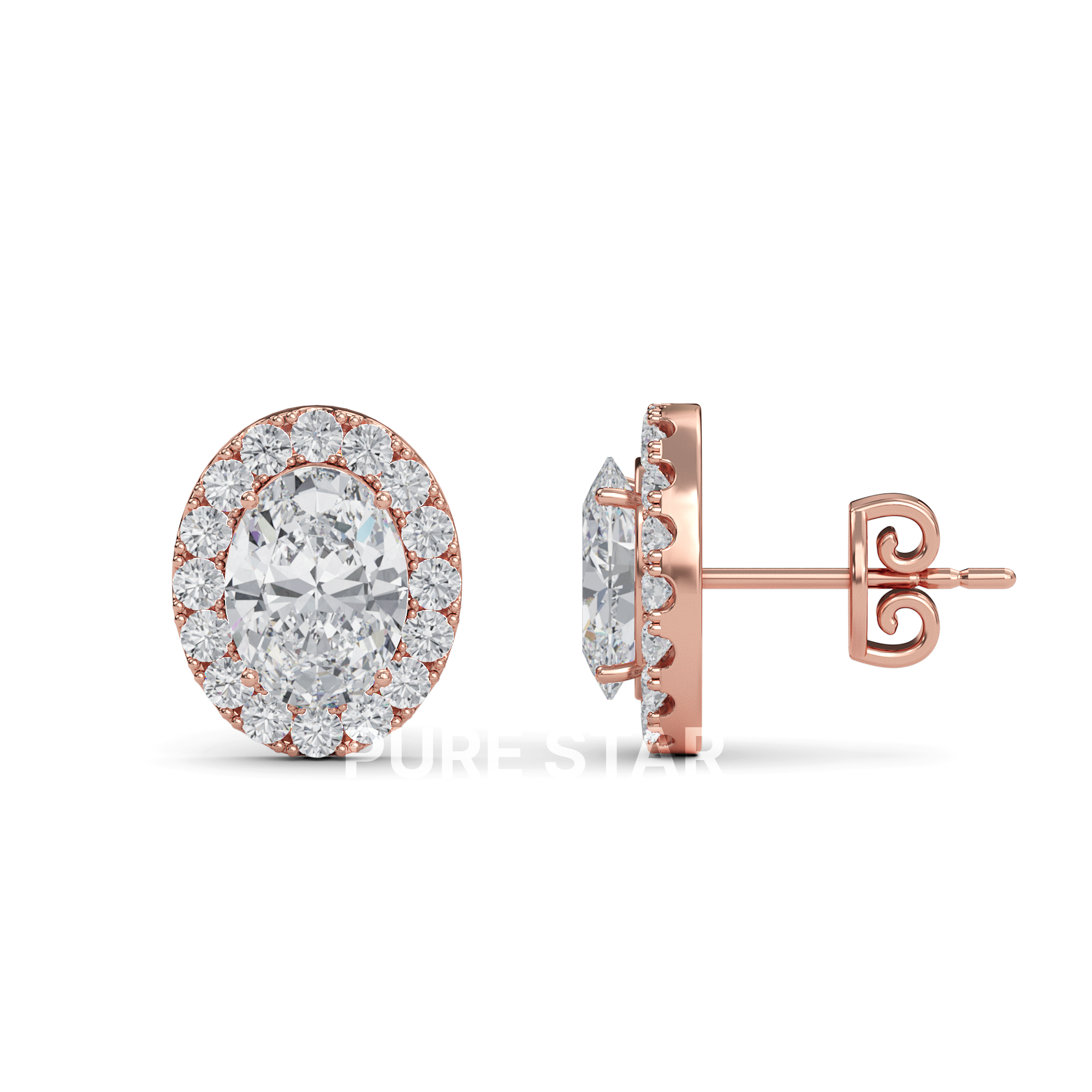 diamond halo stud earrings

