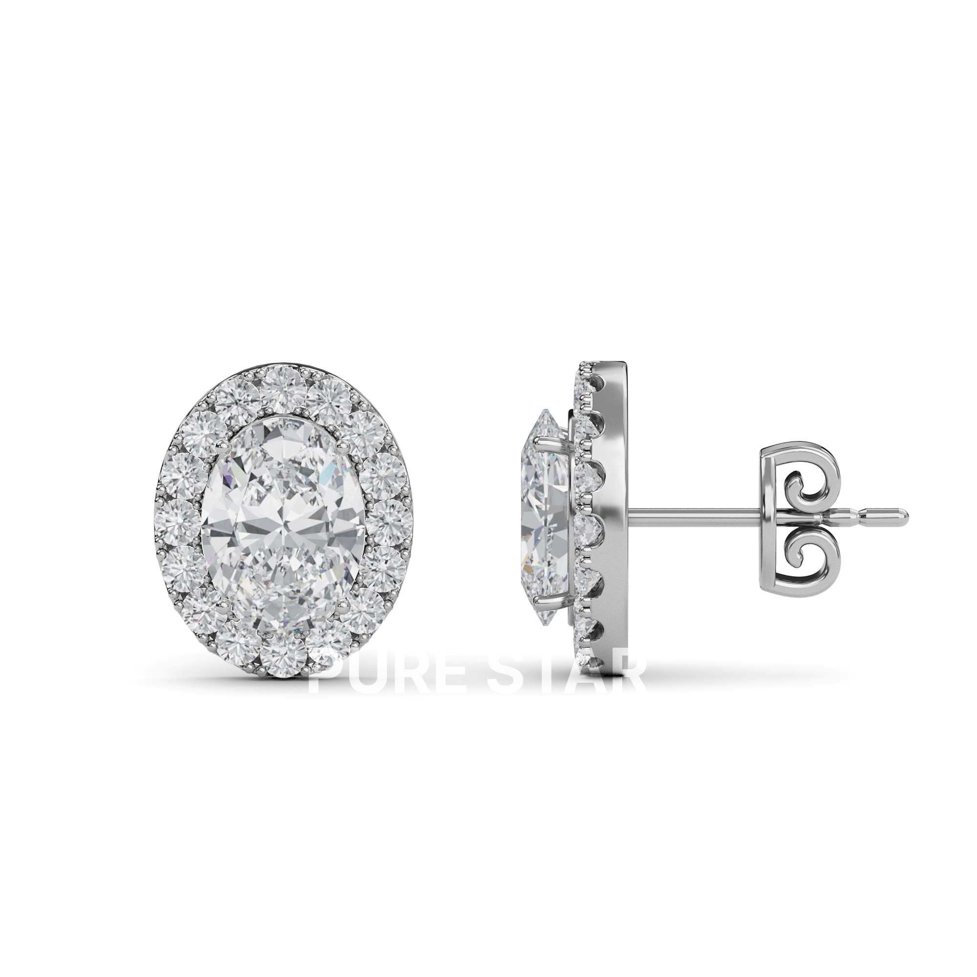 diamond halo stud earrings

