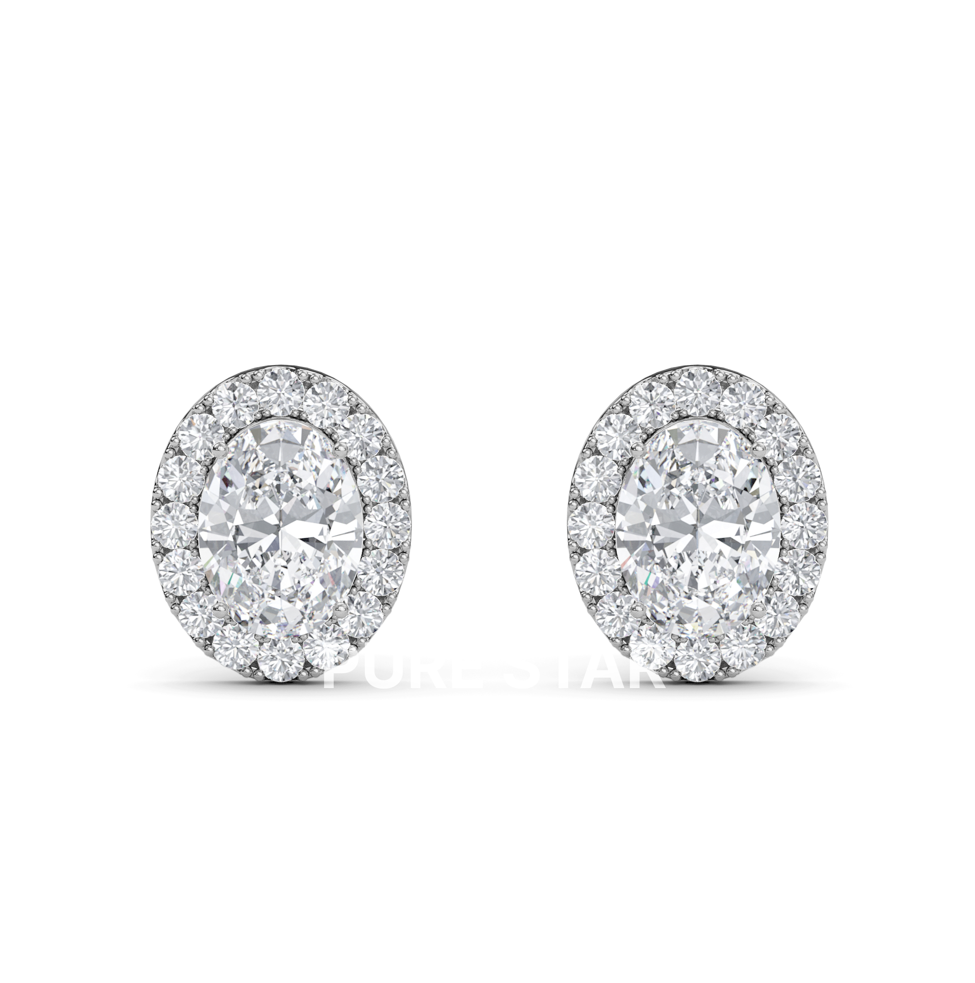 diamond halo stud earrings

