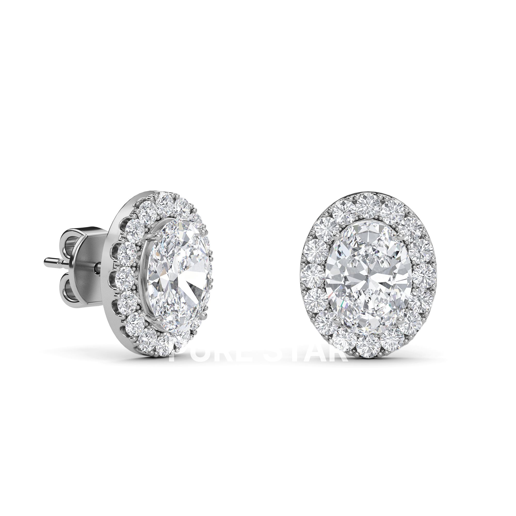 diamond halo stud earrings

