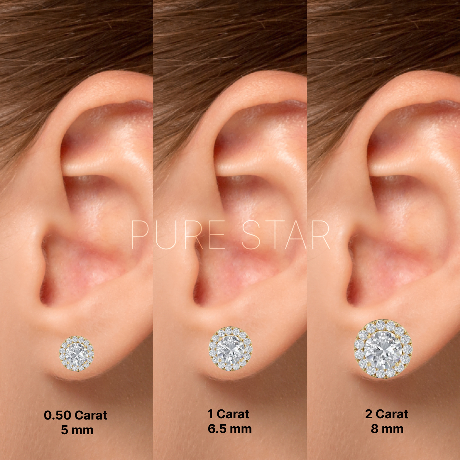 diamond halo stud earrings

