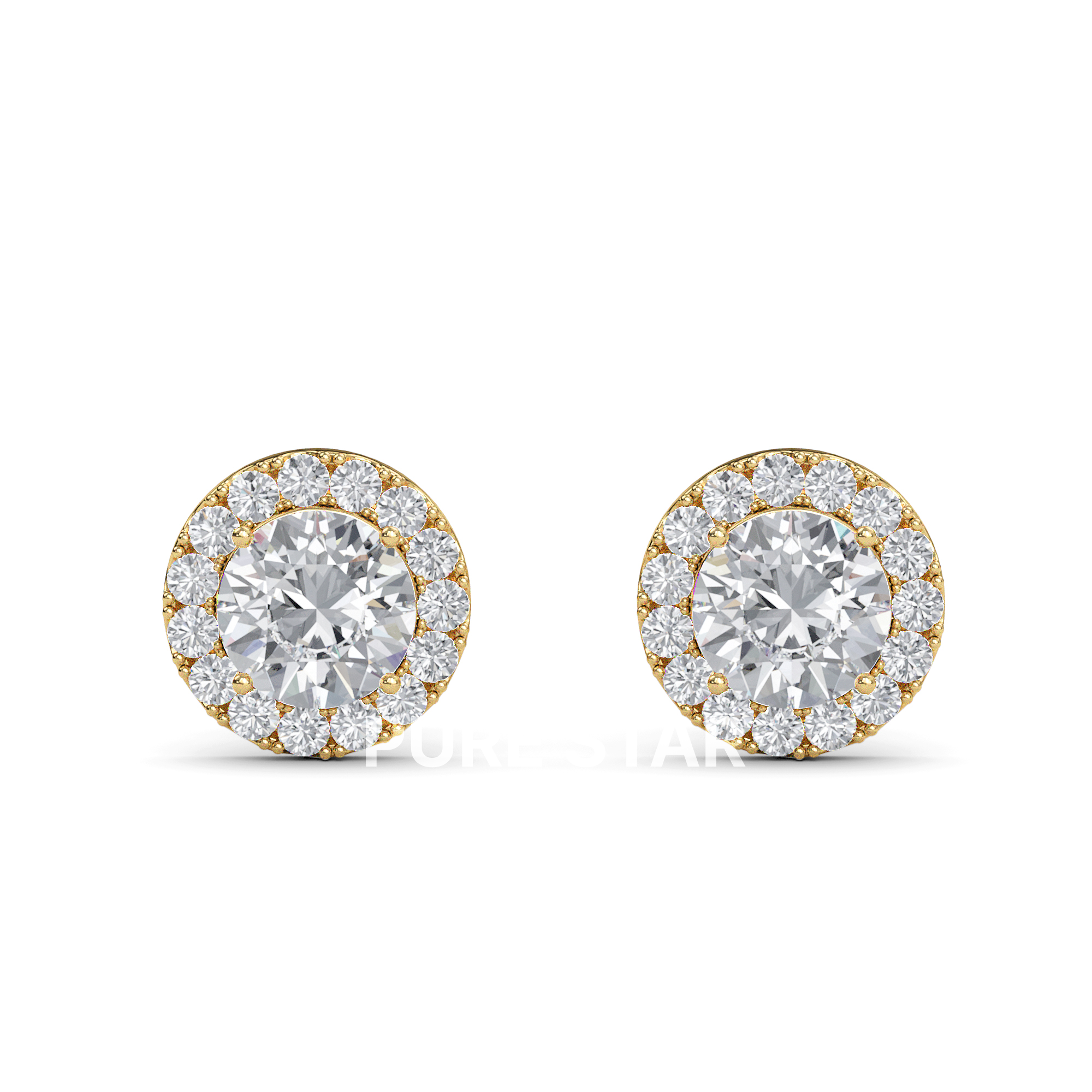 diamond halo stud earrings

