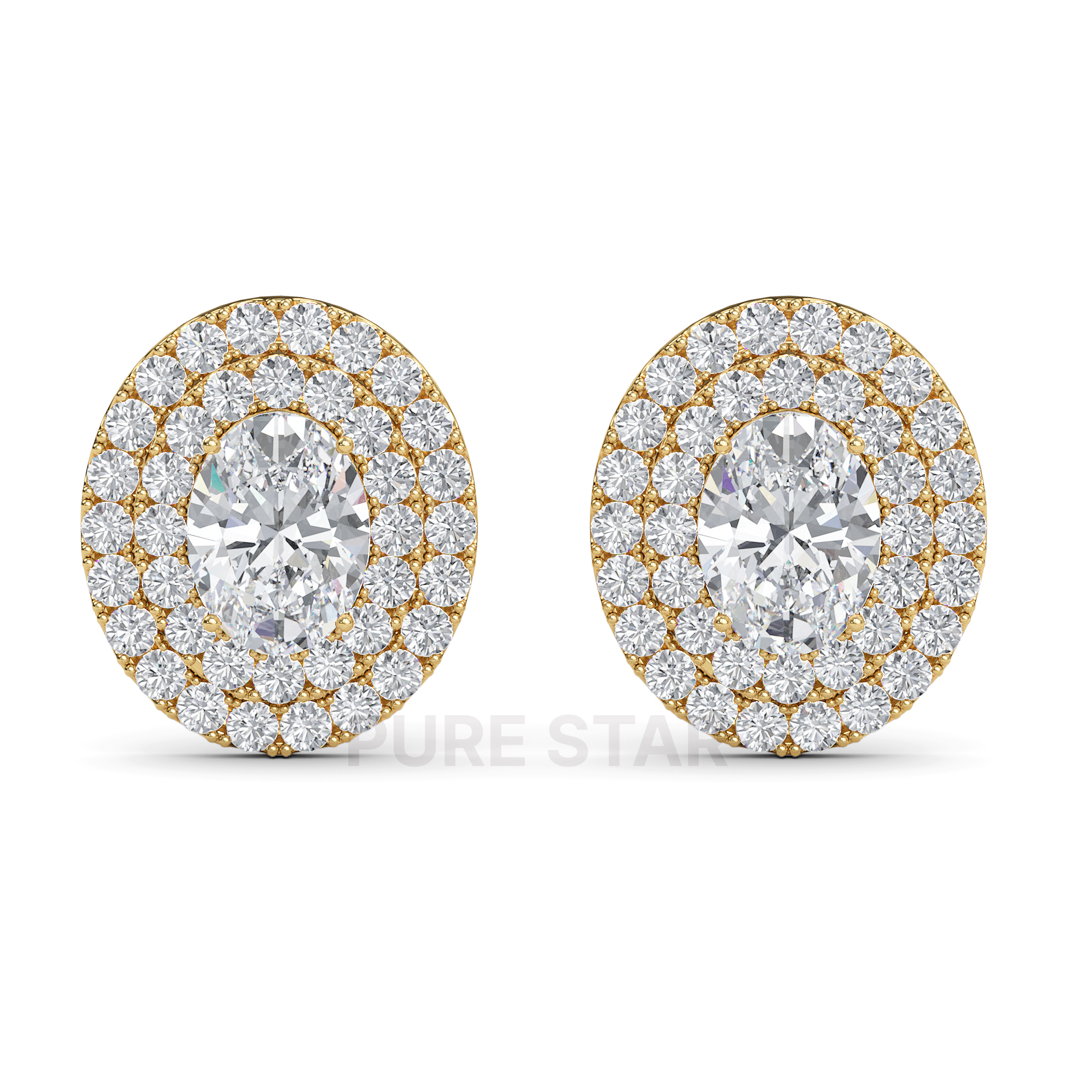 oval earrings diamond

