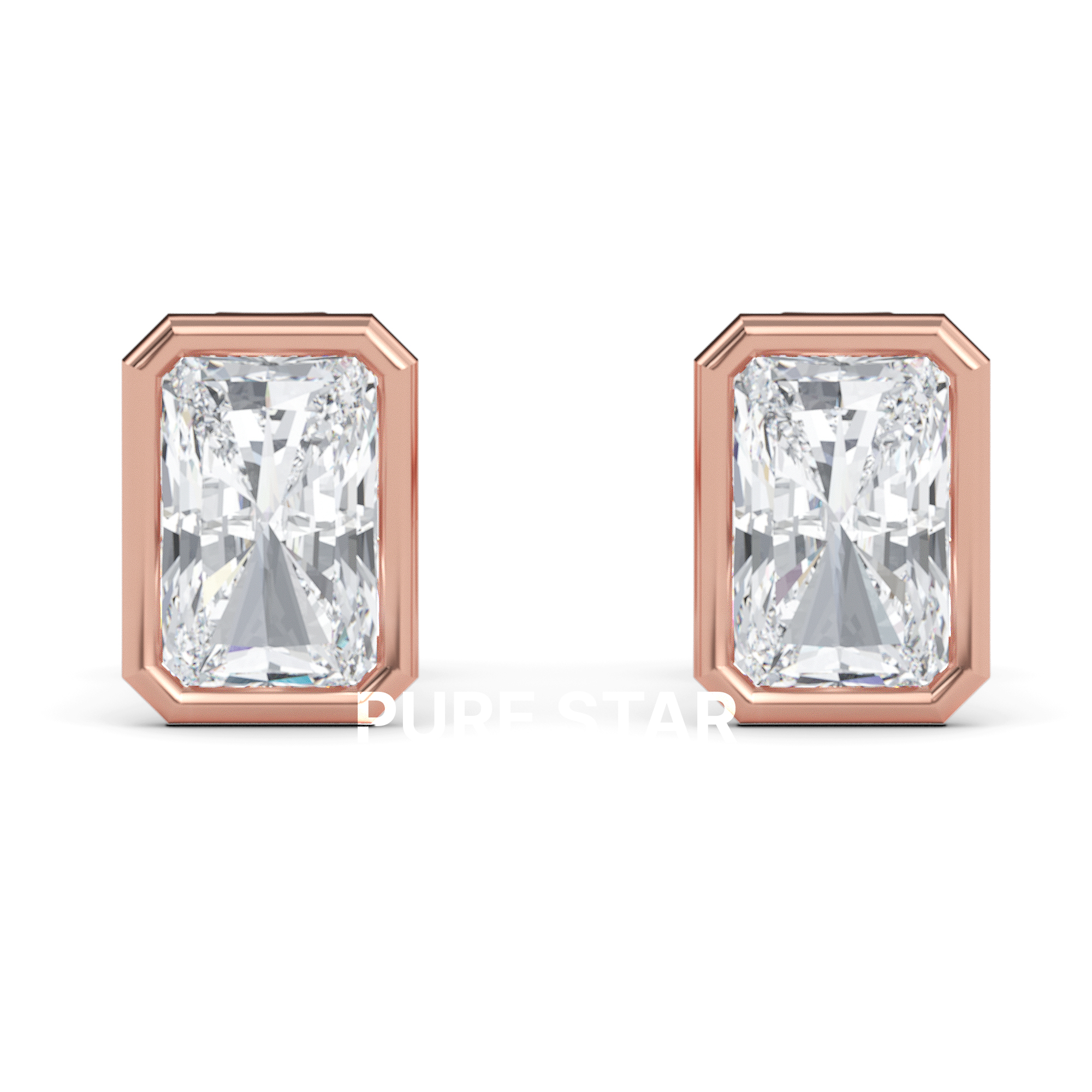 Valerie Radiant Lab Grown Earring 1CT 14K Rose Gold-purestarjewelry