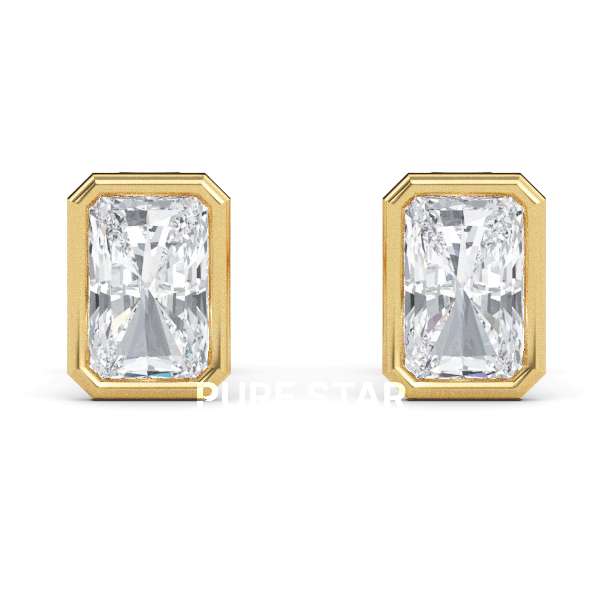 Valerie Radiant Lab Grown Earring 1CT 10K Yellow Gold-purestarjewelry