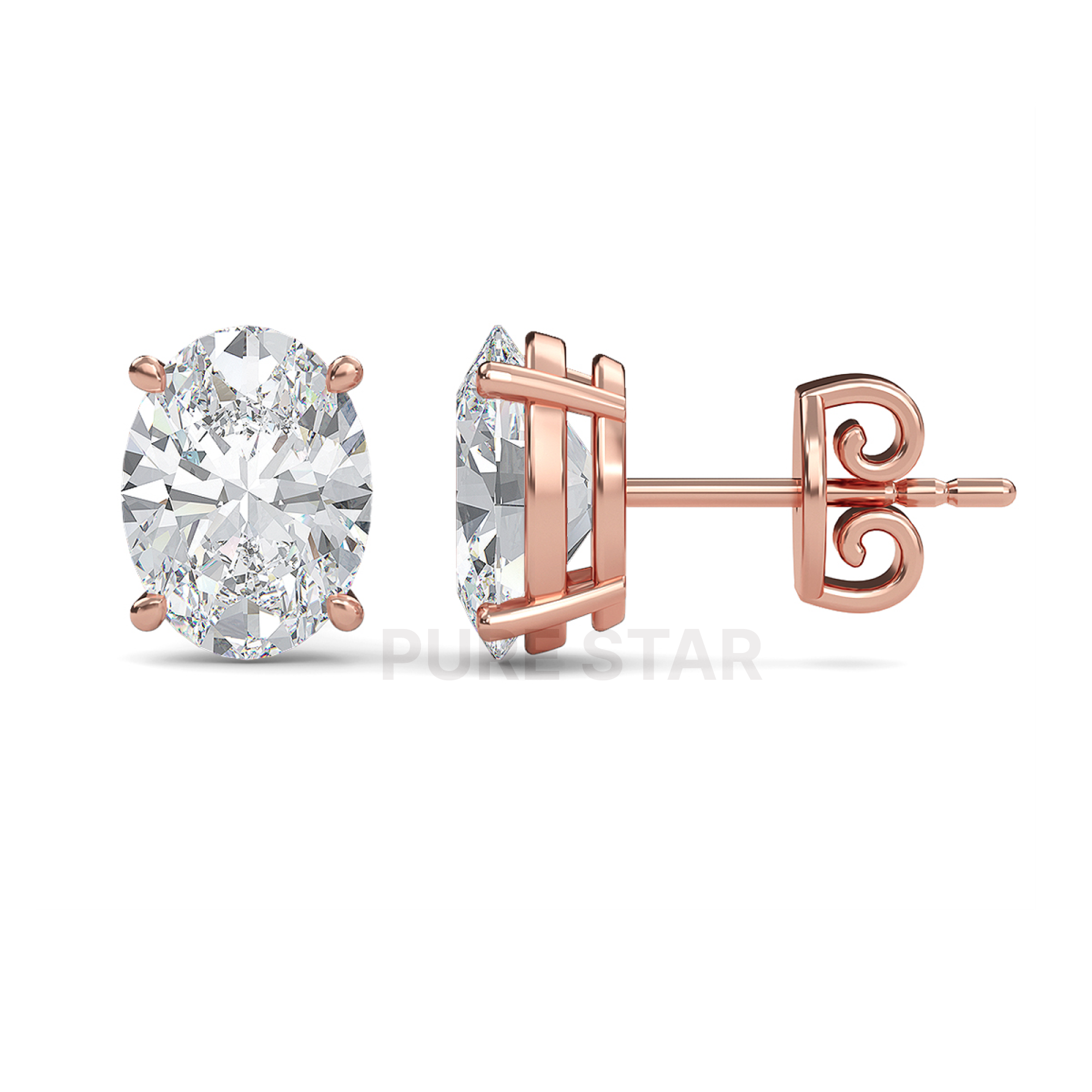 oval diamond earrings

