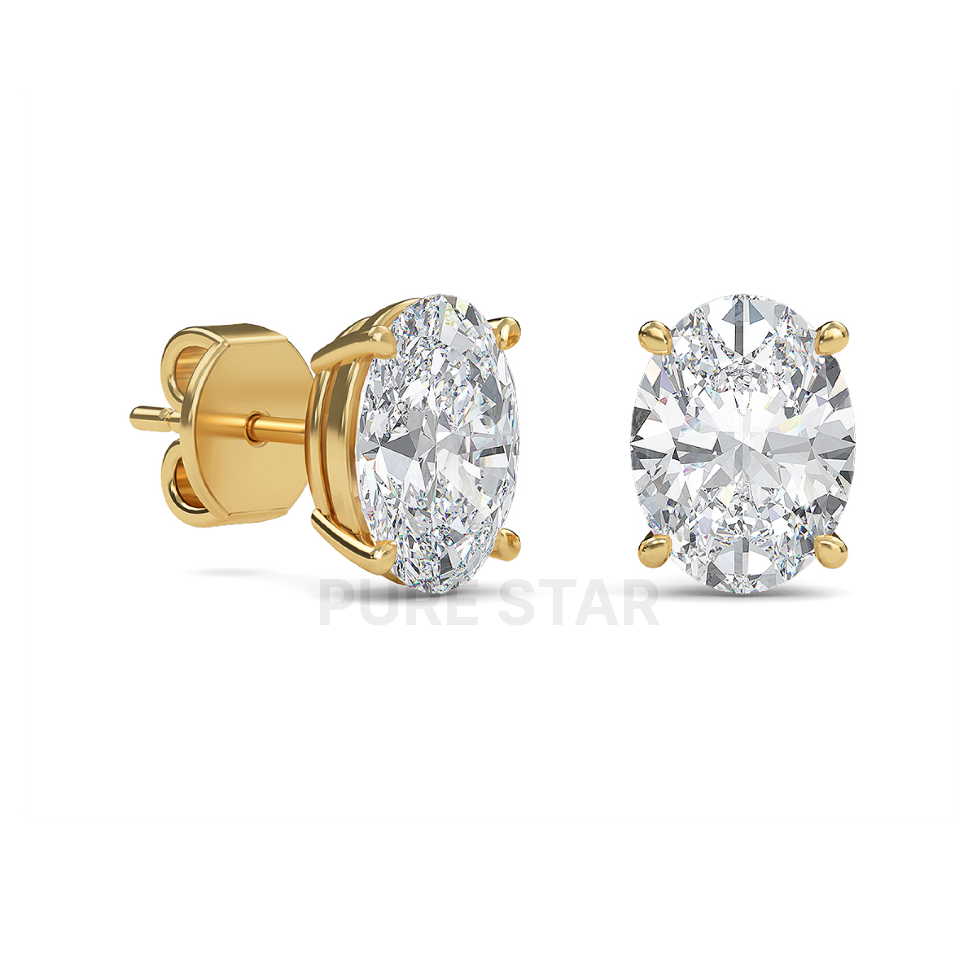 oval diamond earrings

