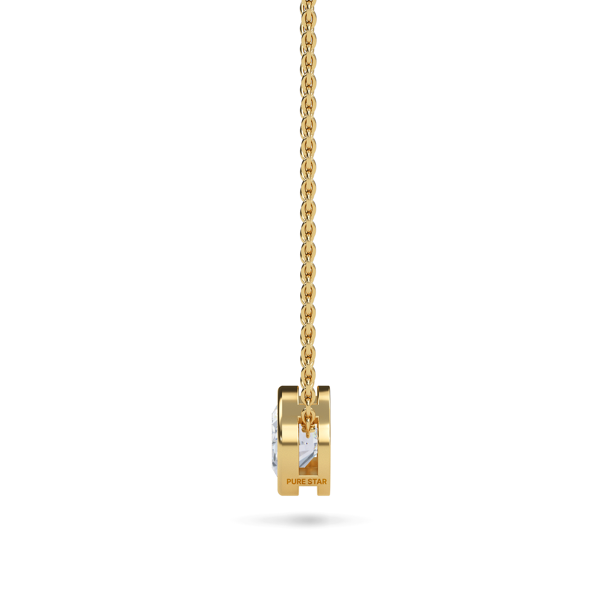 Brynlee Oval Lab Grown  Pendant 1.25CT 18K Yellow Gold - 20"Chain-purestarjewelry