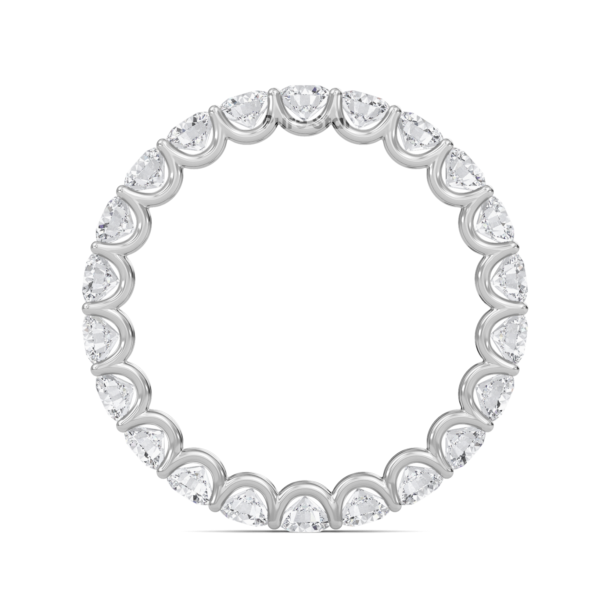 Brenda Round Lab Grown Eternity Band 3mm 18K White Gold-purestarjewelry
