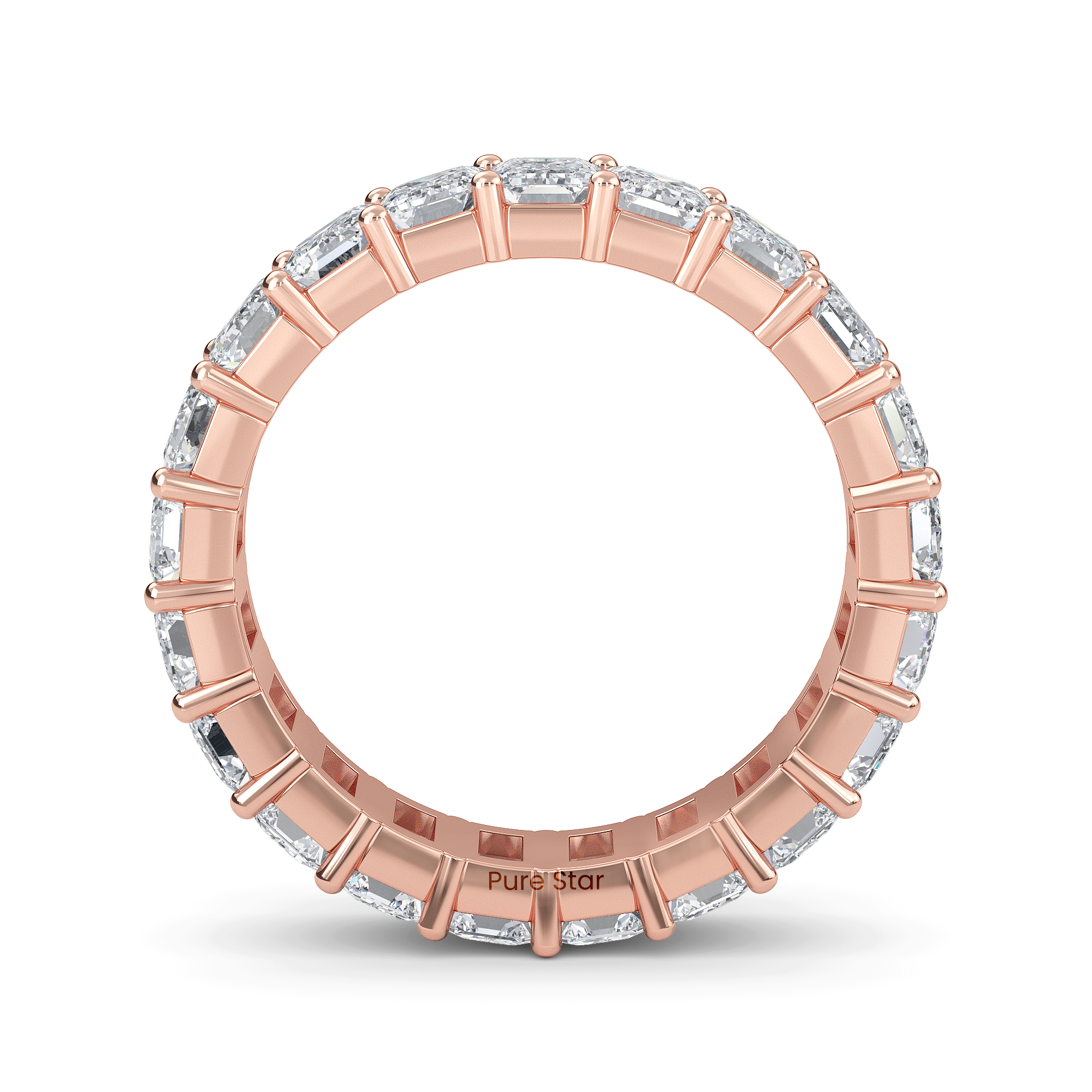 Joylyn  Lab Grown Eternity Band 5mm*3.55mm 10K Rose Gold-purestarjewelry