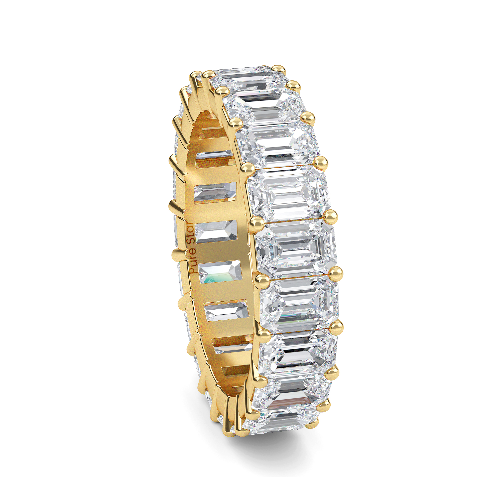 Joylyn  Lab Grown Eternity Band 4.50mm*3.20mm 10K Yellow Gold-purestarjewelry