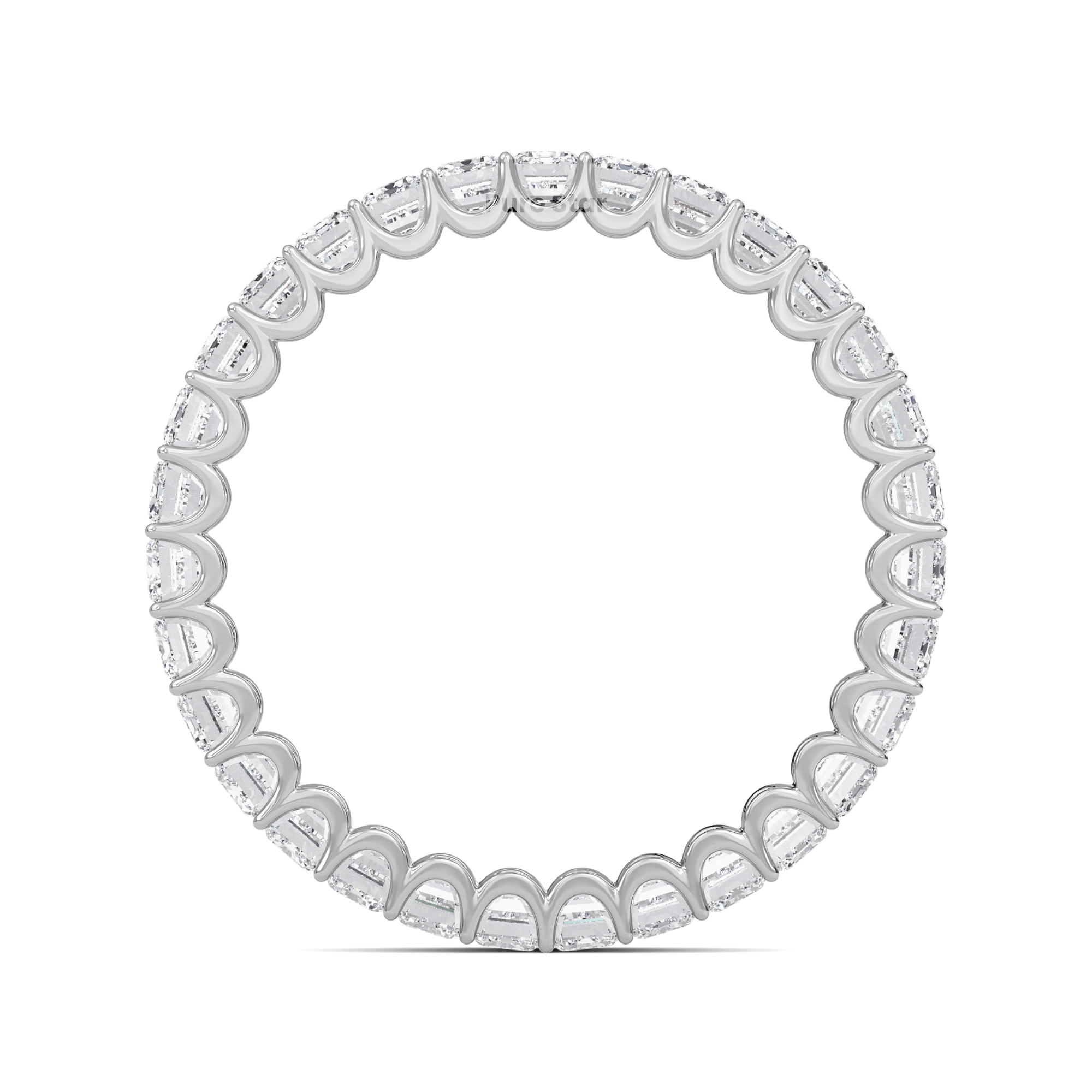 Hannah Emerald Lab Grown Eternity Band 3.10mm*2.20mm 18K White Gold-purestarjewelry