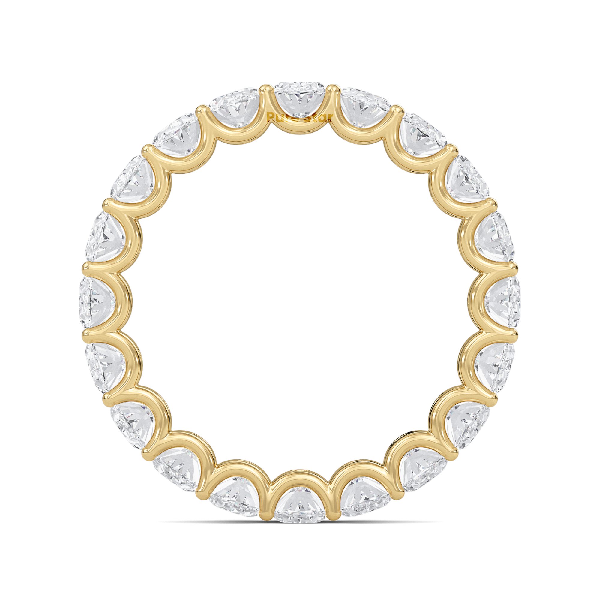 Juniper Oval Lab Grown Eternity Band 4.70mm*3.35mm 14K Yellow Gold-purestarjewelry