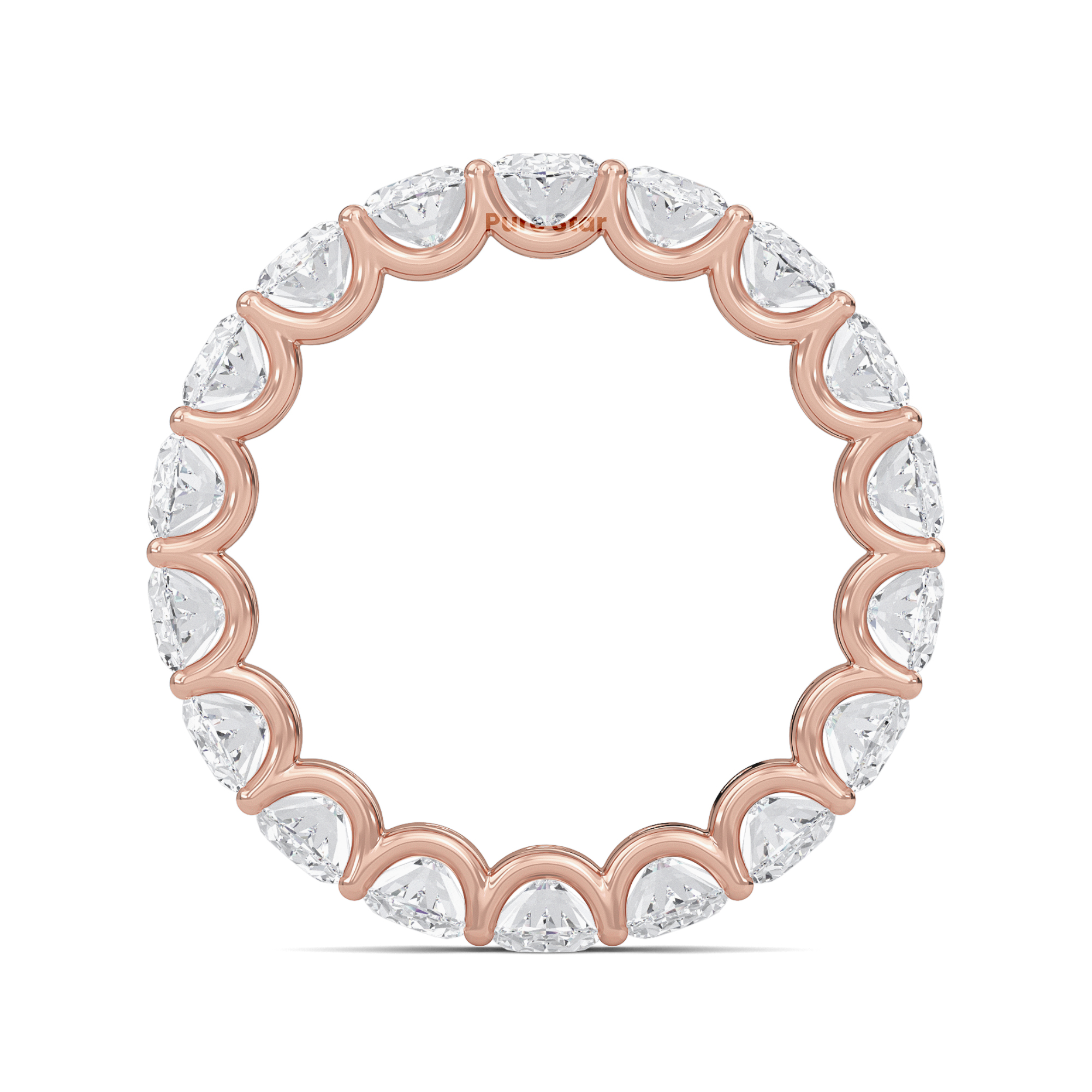 Juniper Oval Lab Grown Eternity Band 5.30mm*3.80mm 14K Rose Gold-purestarjewelry