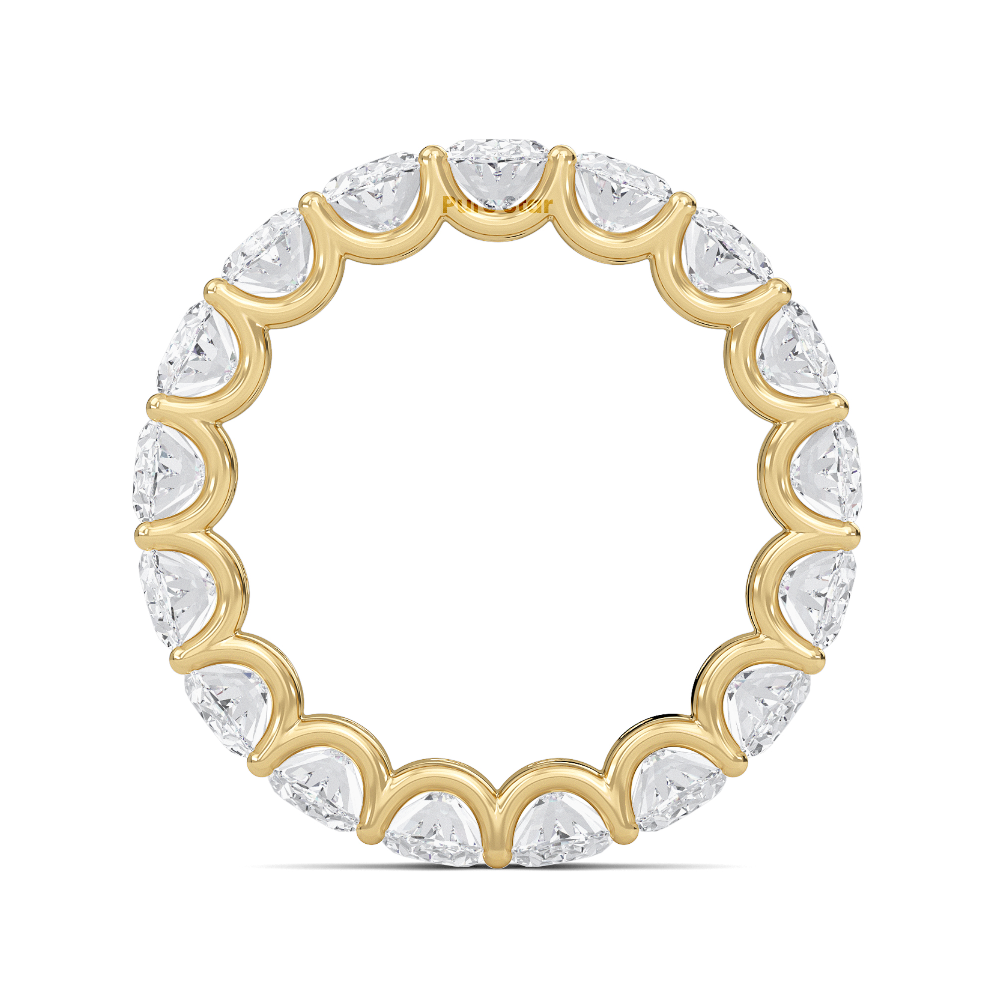 Juniper Oval Lab Grown Eternity Band 5.80mm*4.15mm 18K Yellow Gold-purestarjewelry