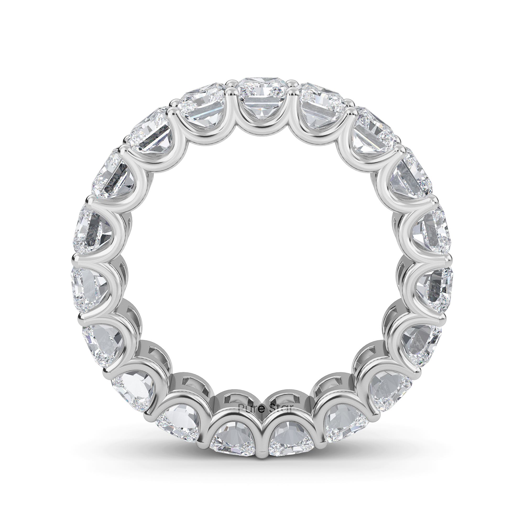 Finley Radiant Lab Grown Eternity Band 5mm*3mm 14K White Gold-purestarjewelry