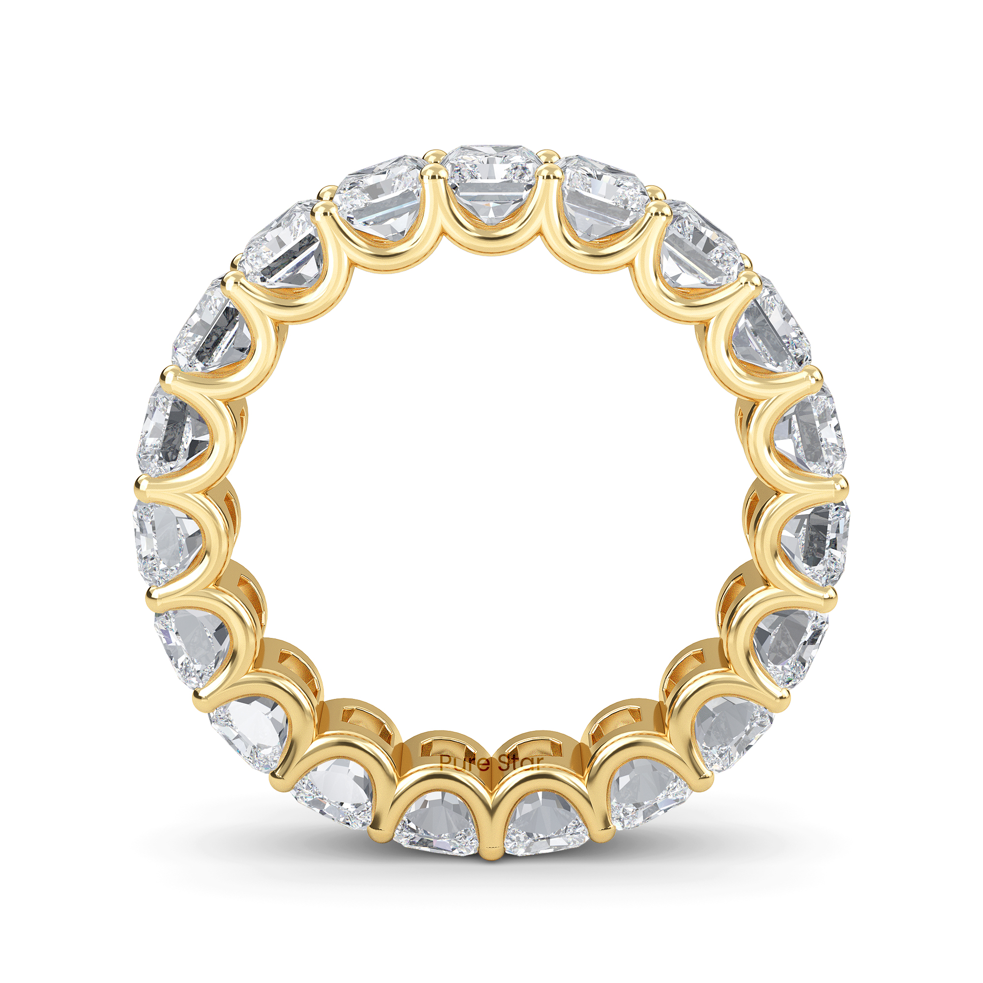 Finley Radiant Lab Grown Eternity Band 6mm*4mm 10K Yellow Gold-purestarjewelry