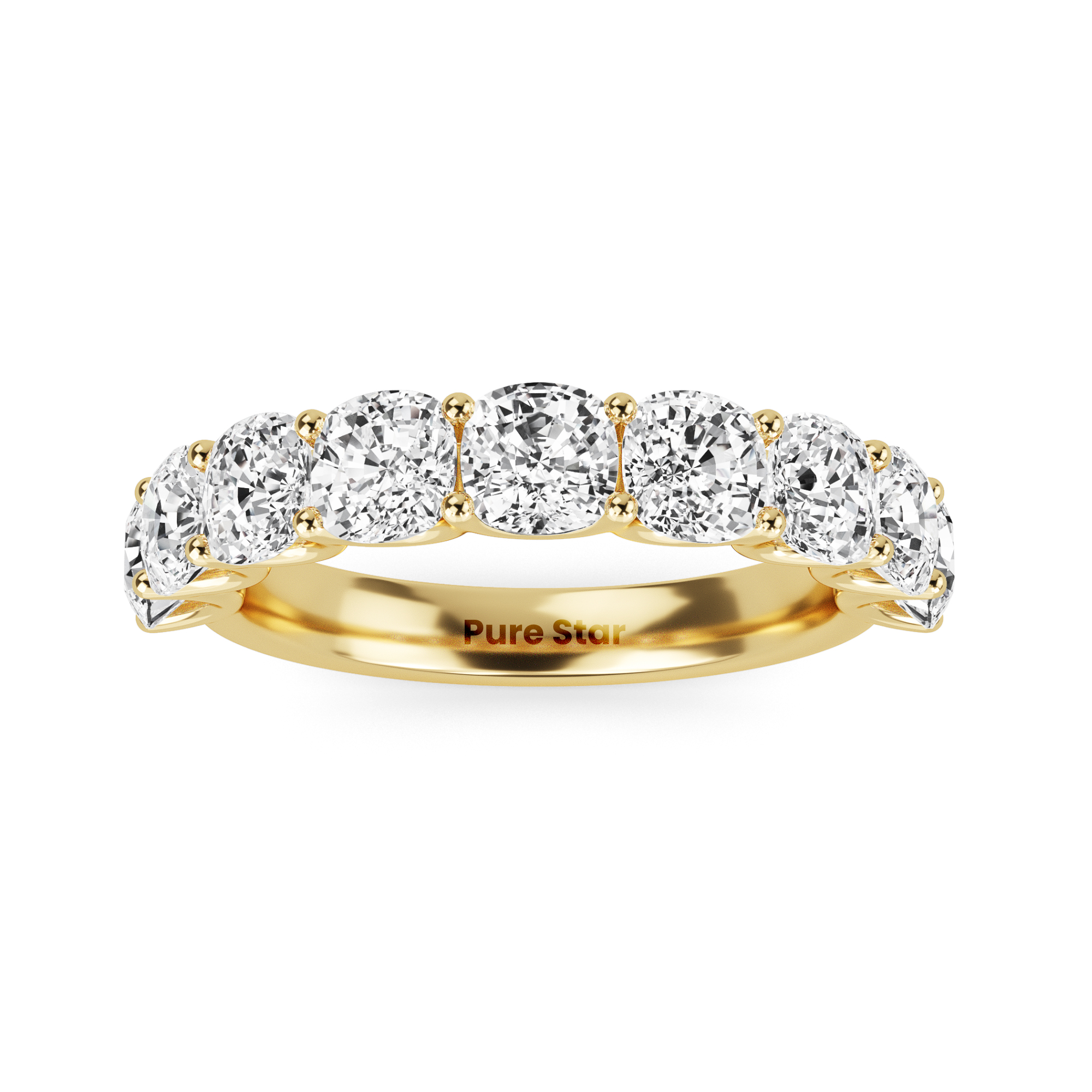 cushion wedding band