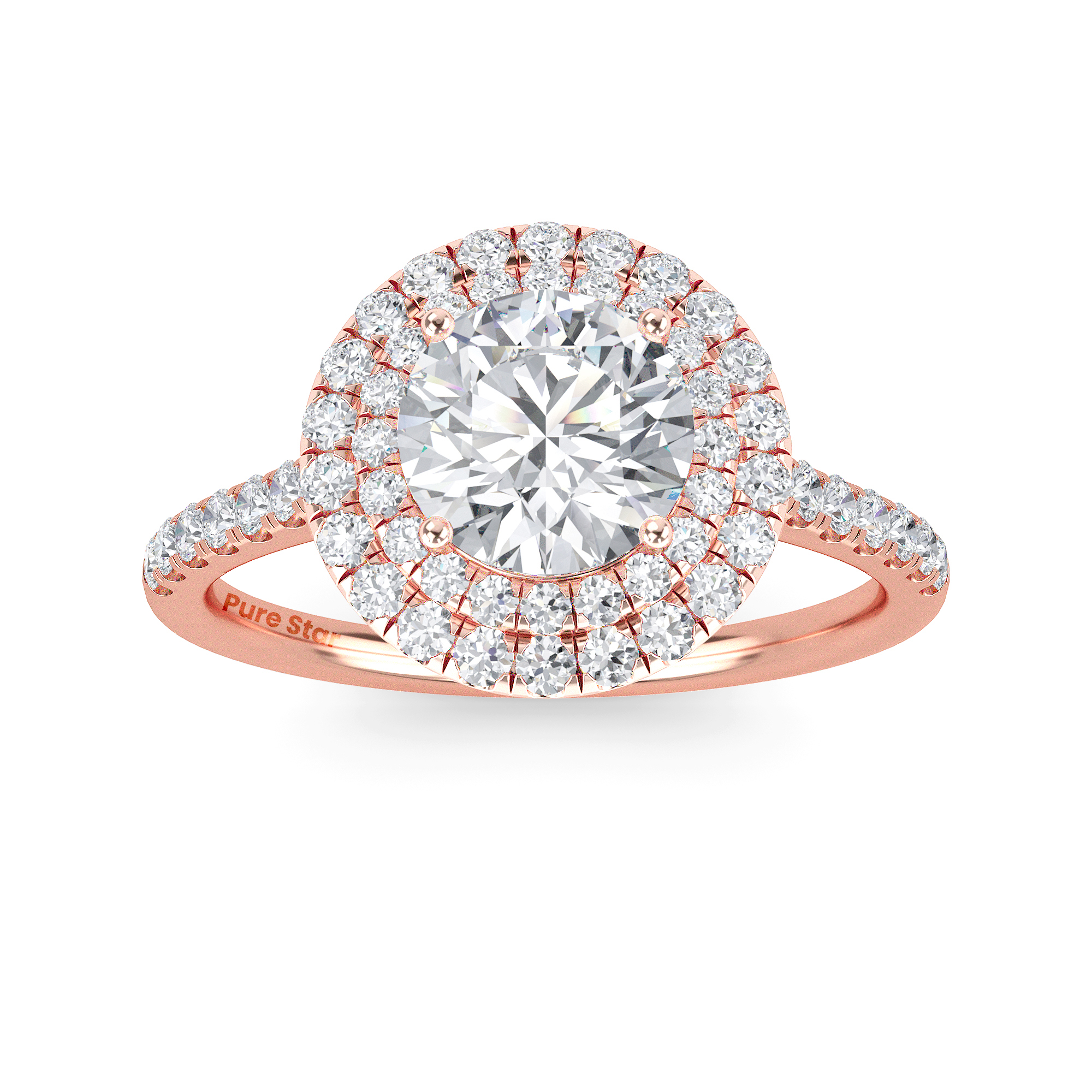 round halo engagement rings 