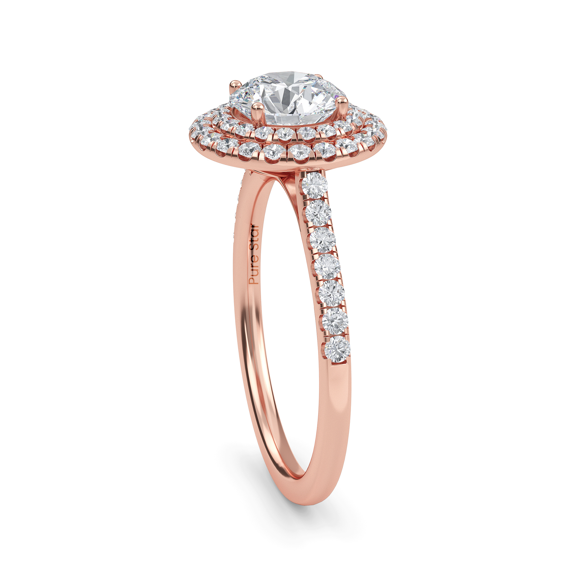 round halo engagement rings 