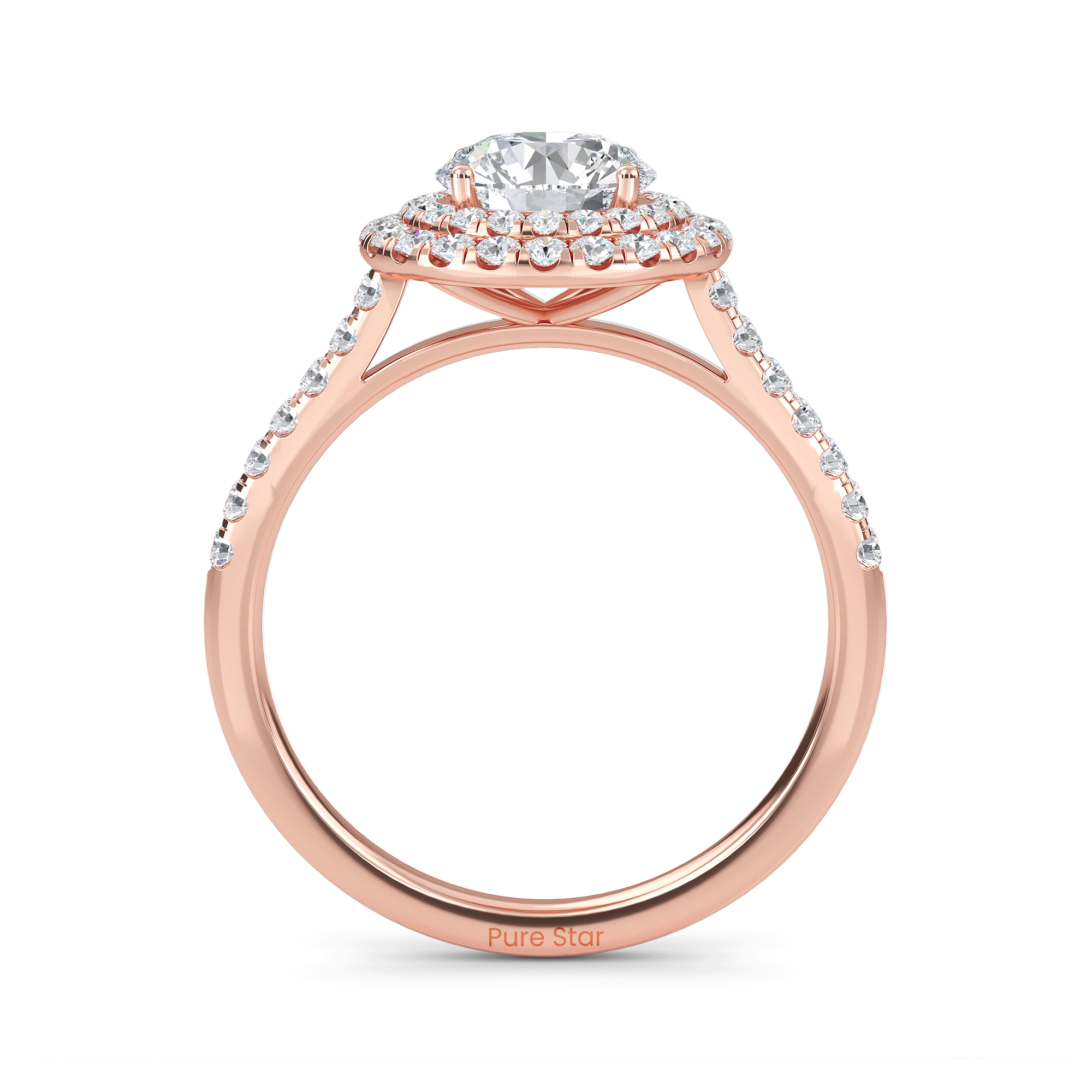 round halo engagement rings 