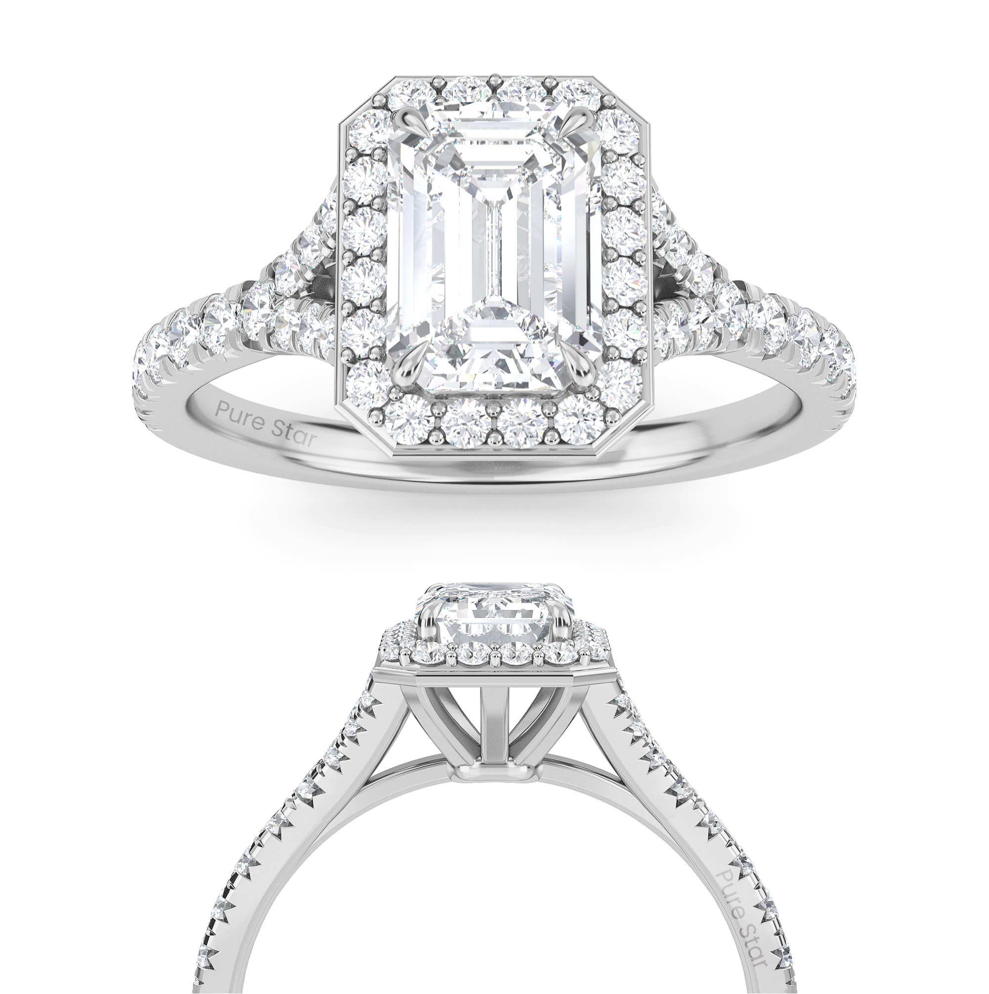 emerald cut engagement rings