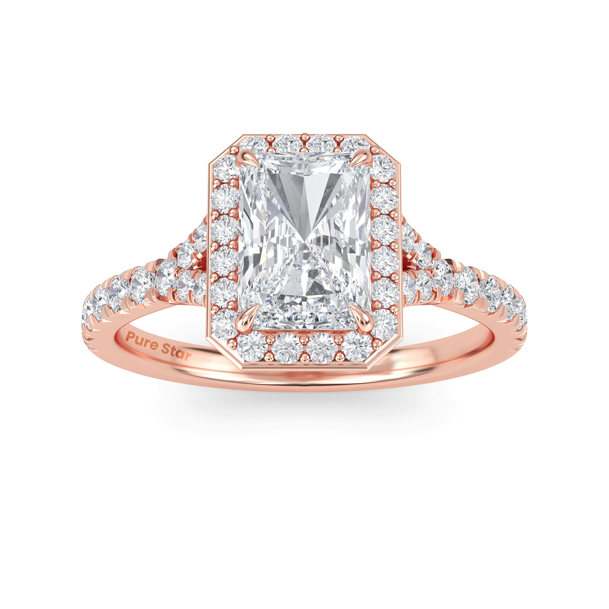 radiant diamond engagement ring