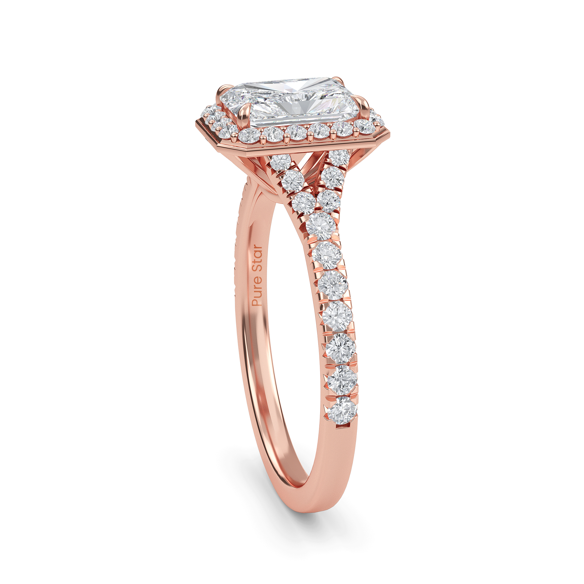 radiant diamond engagement ring