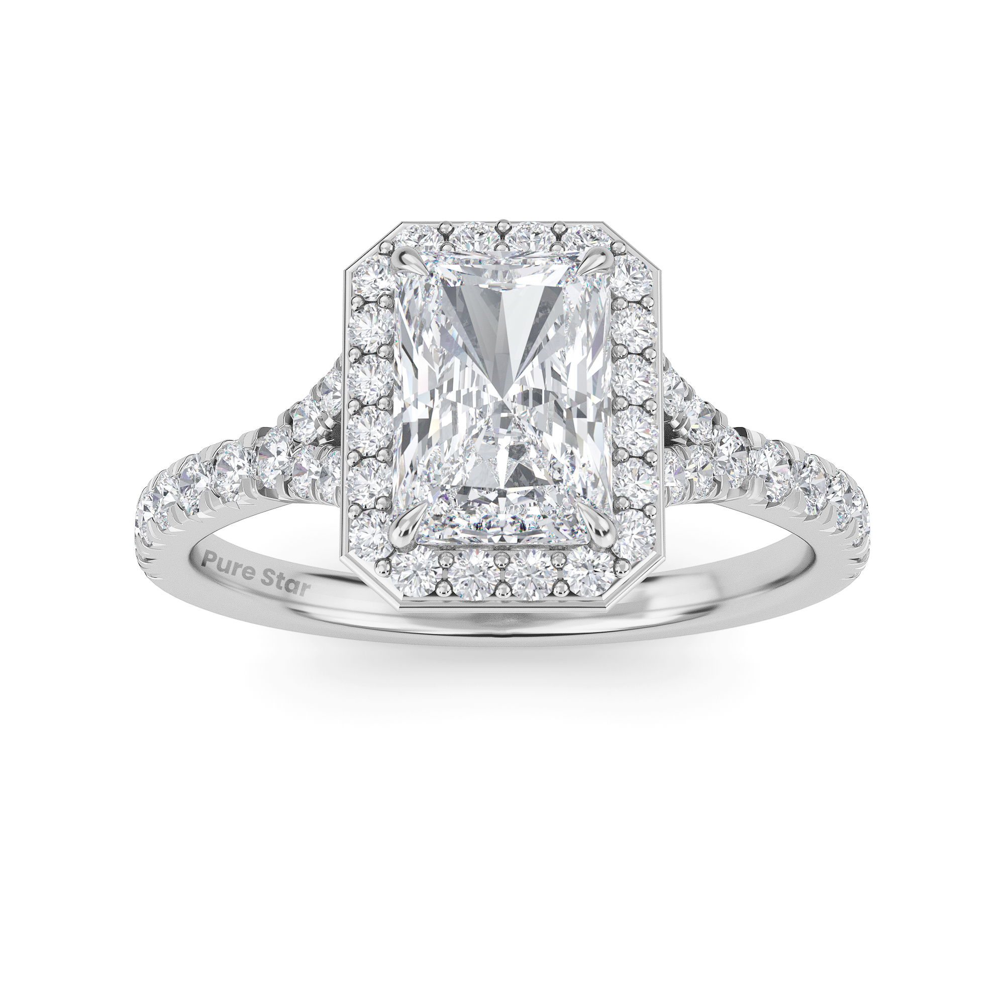 radiant diamond engagement ring