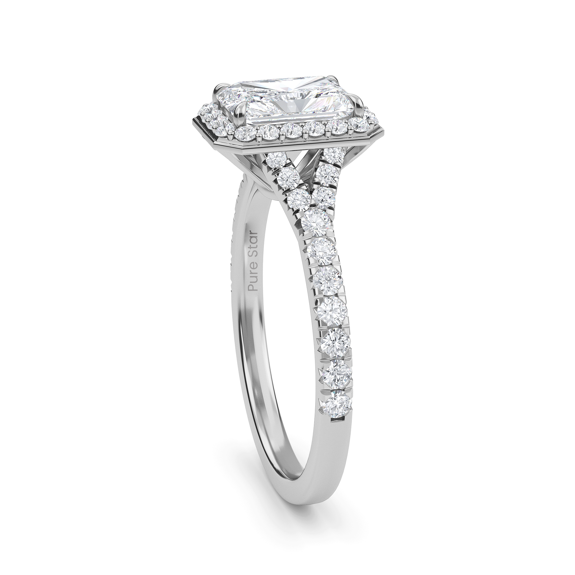 radiant diamond engagement ring