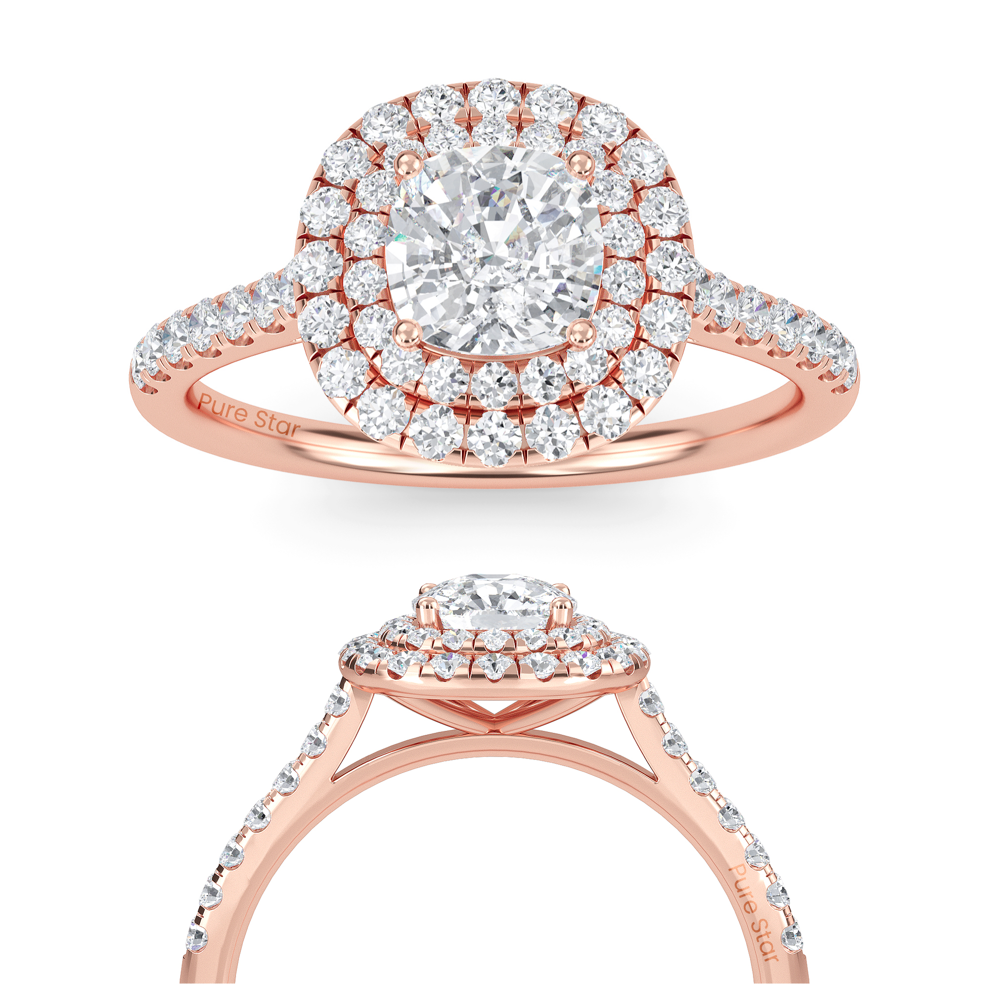 cushion cut engagement rings