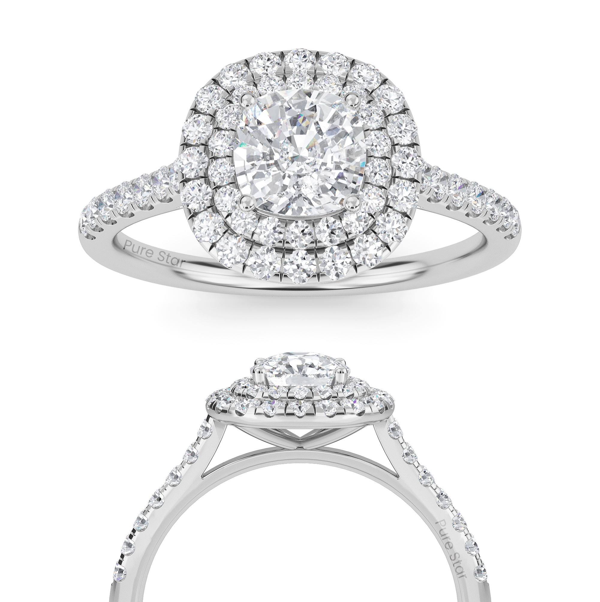 cushion cut engagement rings