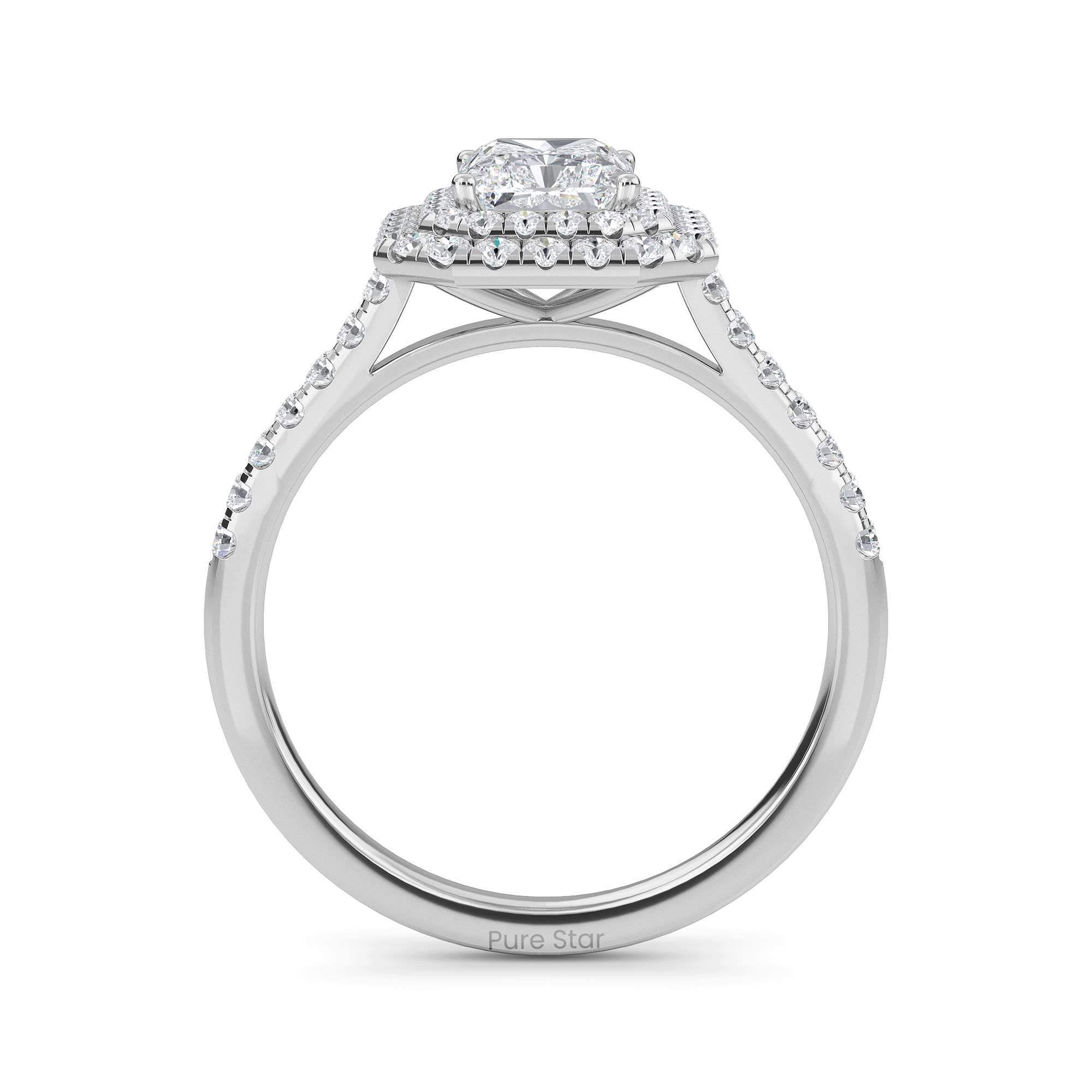 radiant cut diamond engagement ring